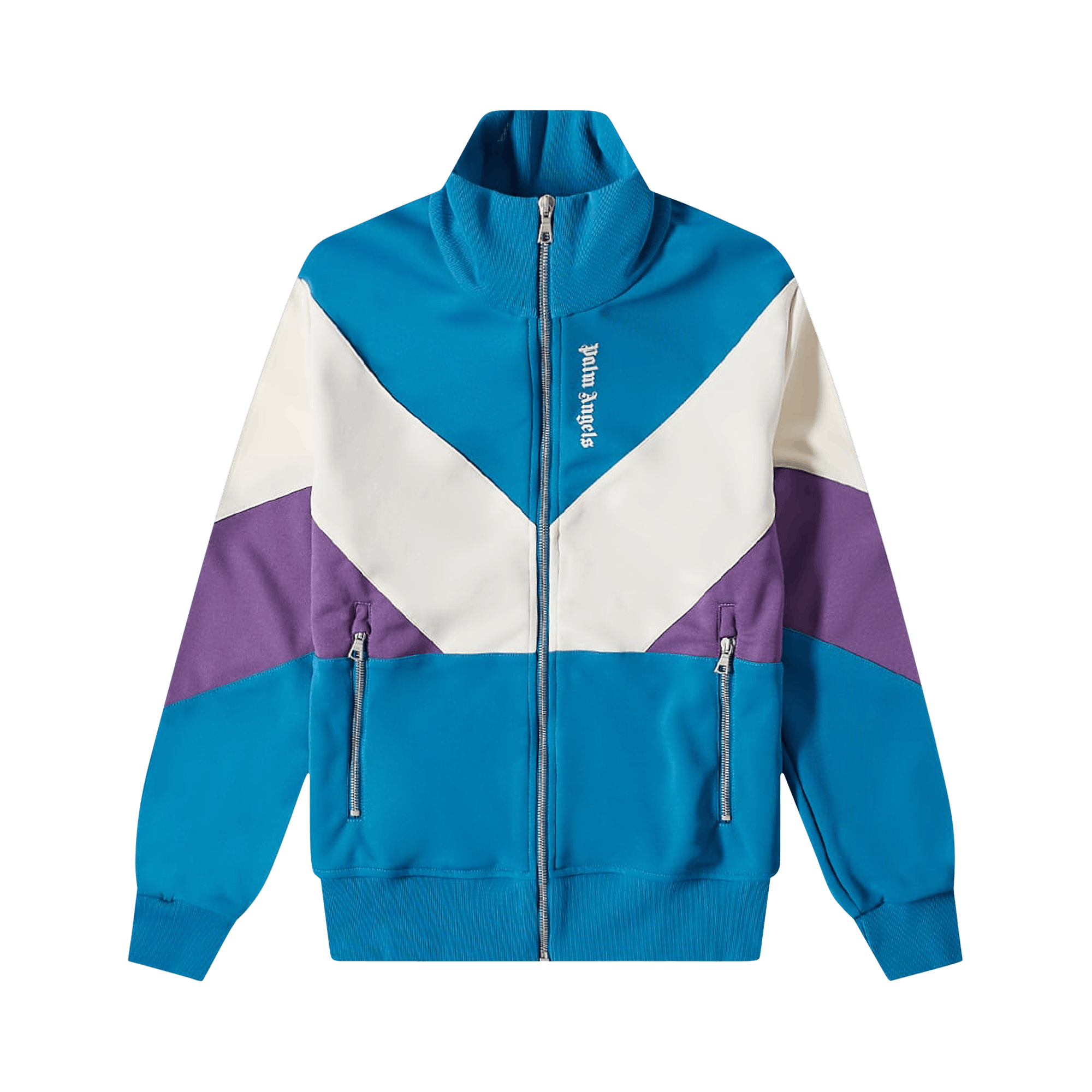 Palm Angels V Colorblock Track Jacket 'Cobalt/Blue'