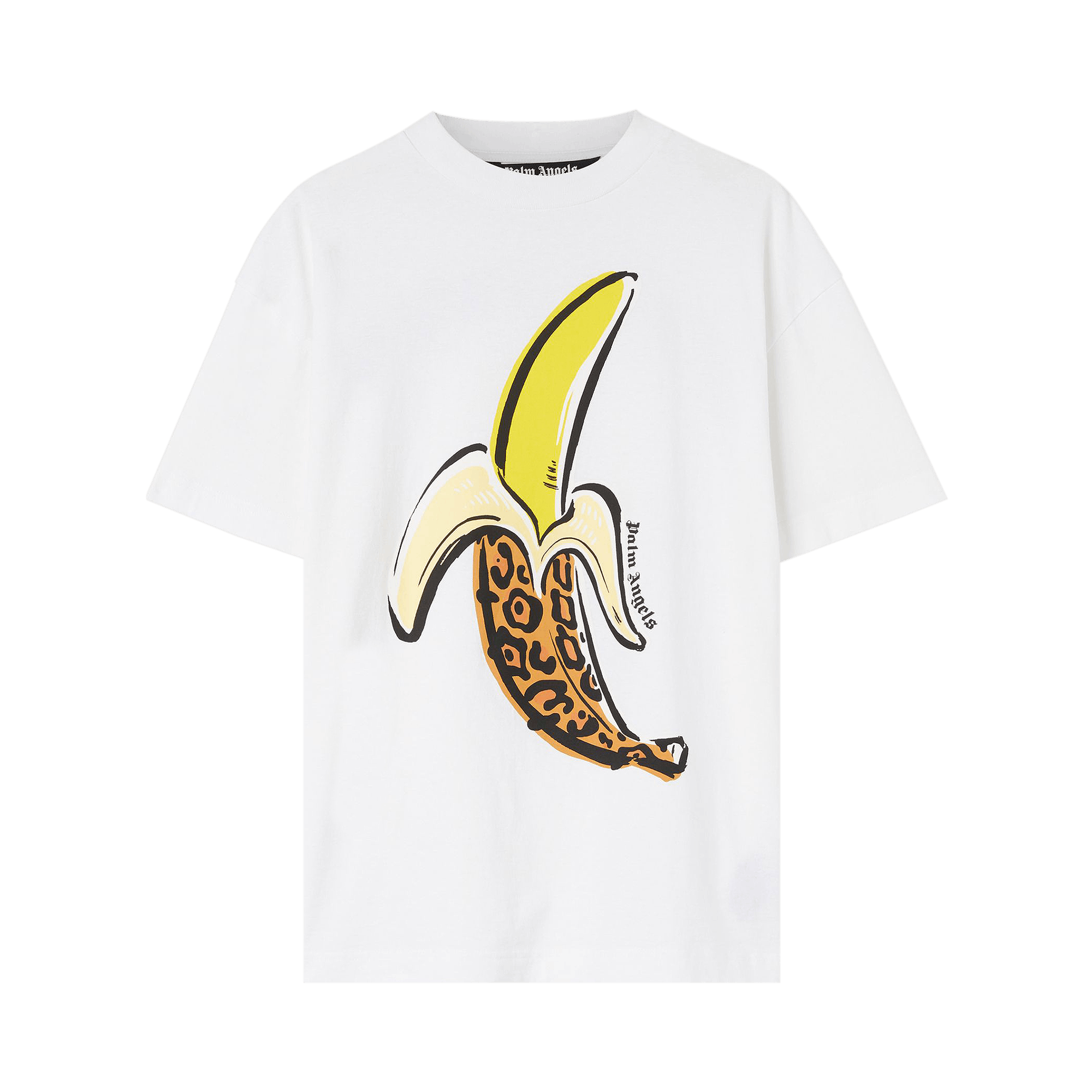 Palm Angels Banana Printed Classic T-Shirt 'White/Yellow'