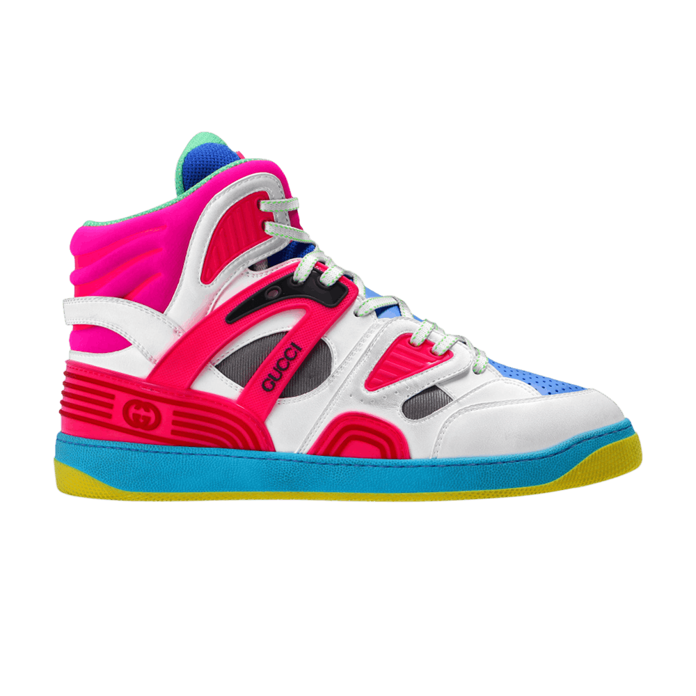 Gucci Basket High 'White Pink Blue'
