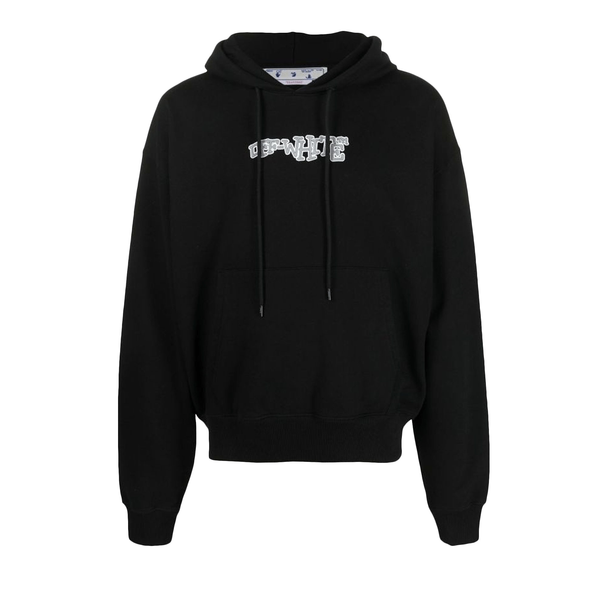 Pre-owned Off-white Carlos Type Over Hoodie 'black/white'