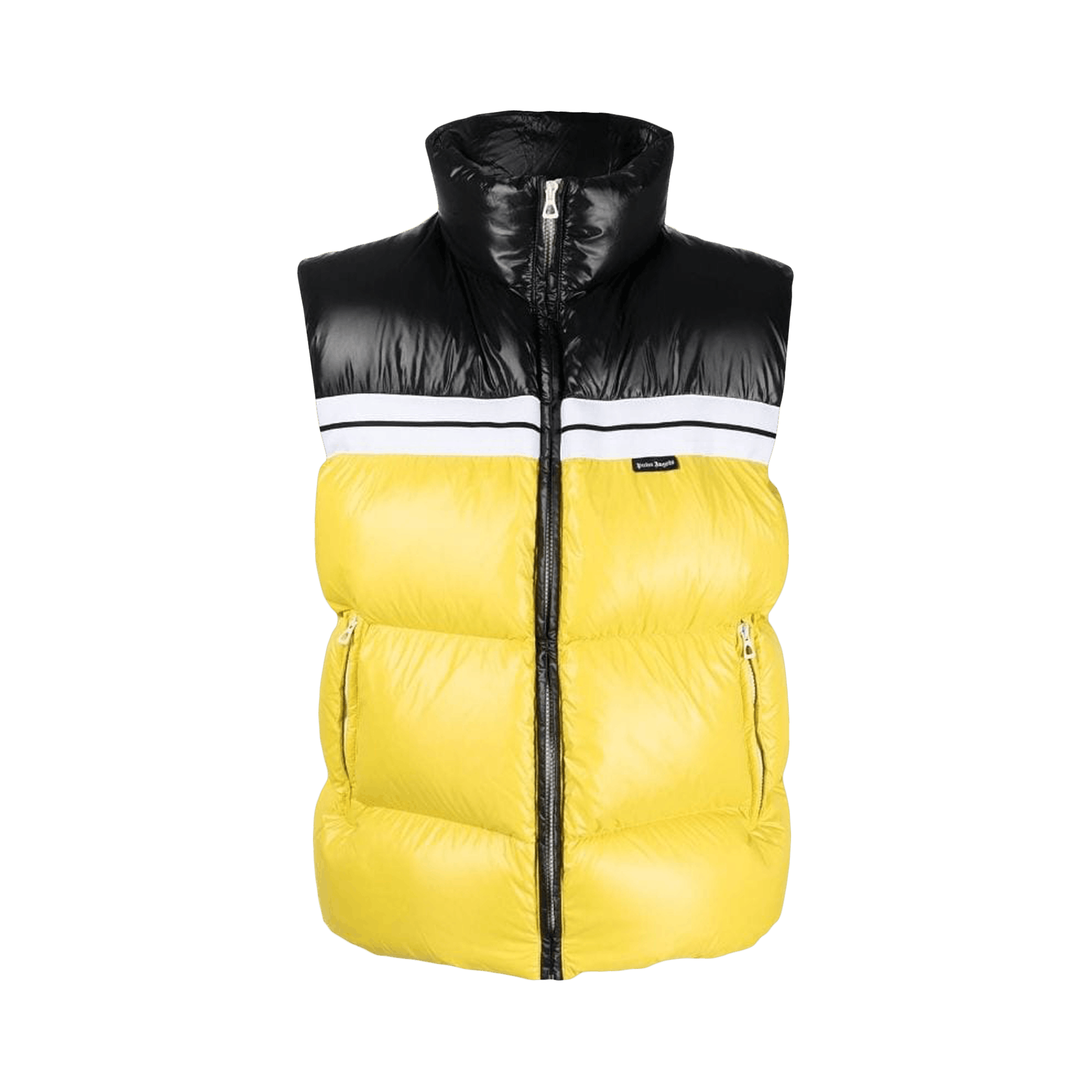Palm Angels Classic Track Puffed Vest 'Yellow/Black'