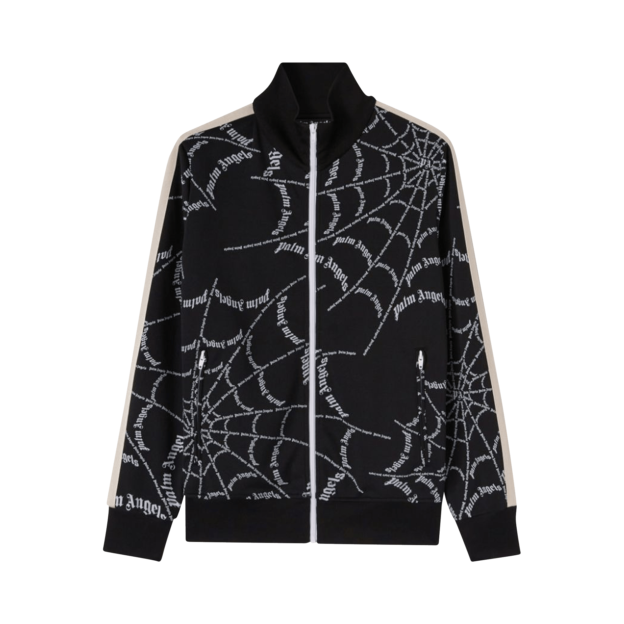 Pre-owned Palm Angels Spider Web Classic Track Jacket 'black/white'