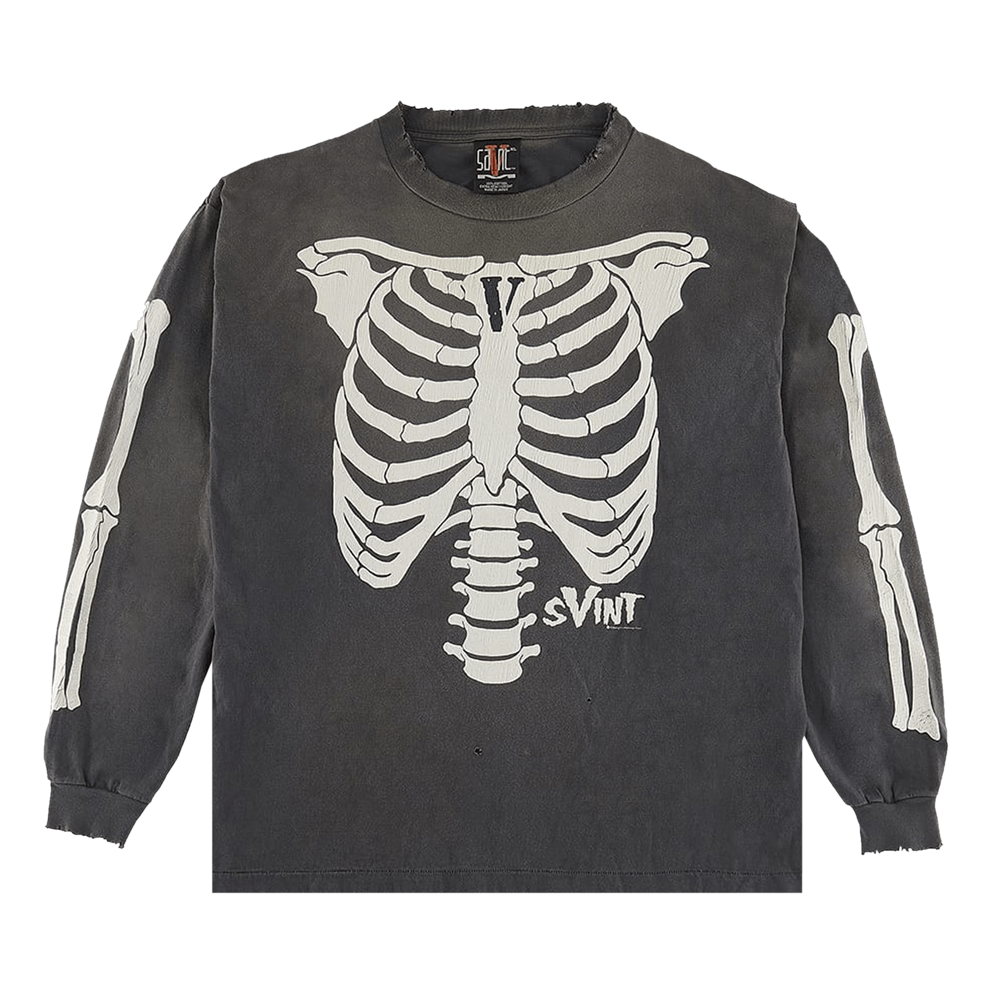Buy SAINT Mxxxxxx Burning Long-Sleeve T-Shirt 'Black' - SM S23