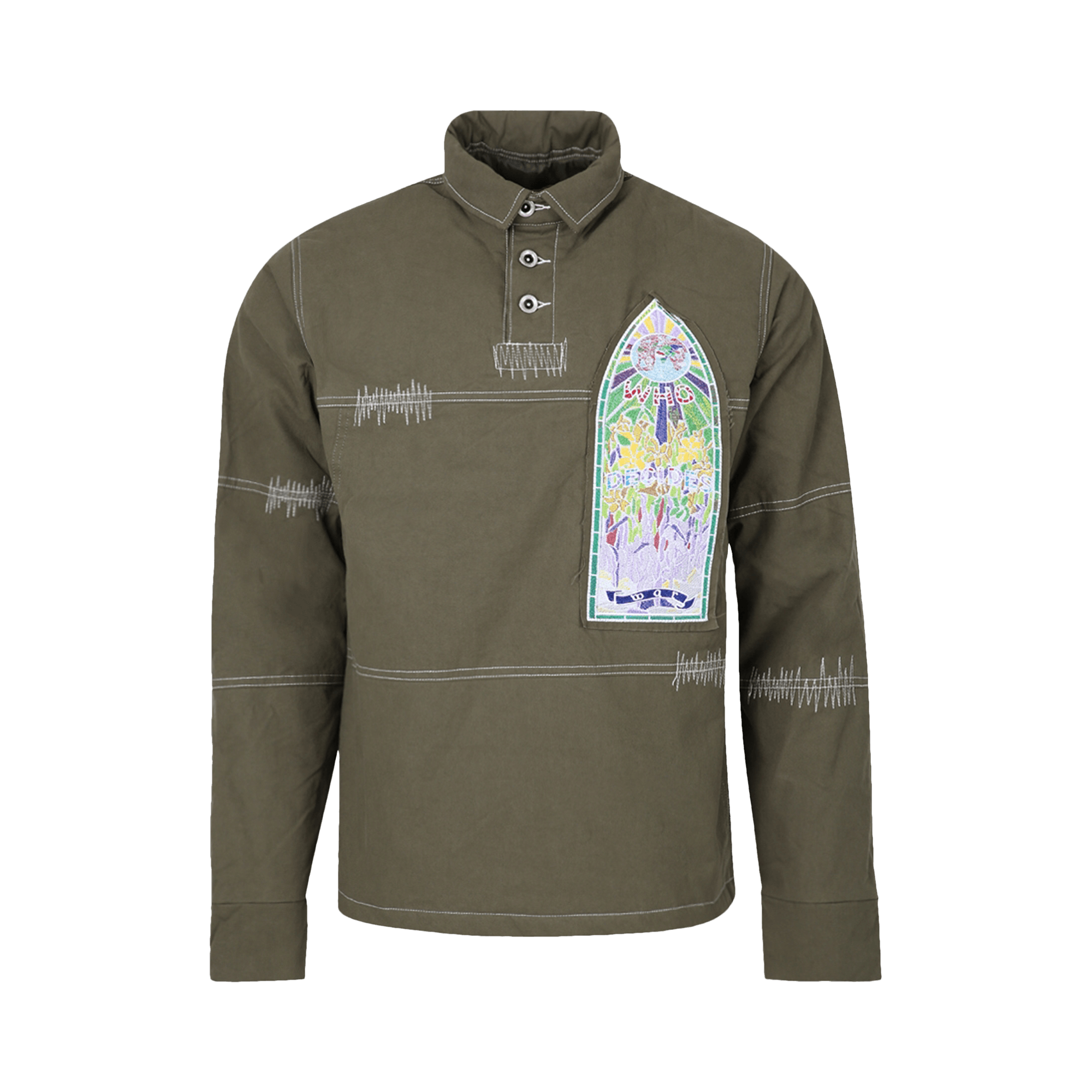 Pre-owned Who Decides War Oversized Fatigue Rugby 'olive' In Green