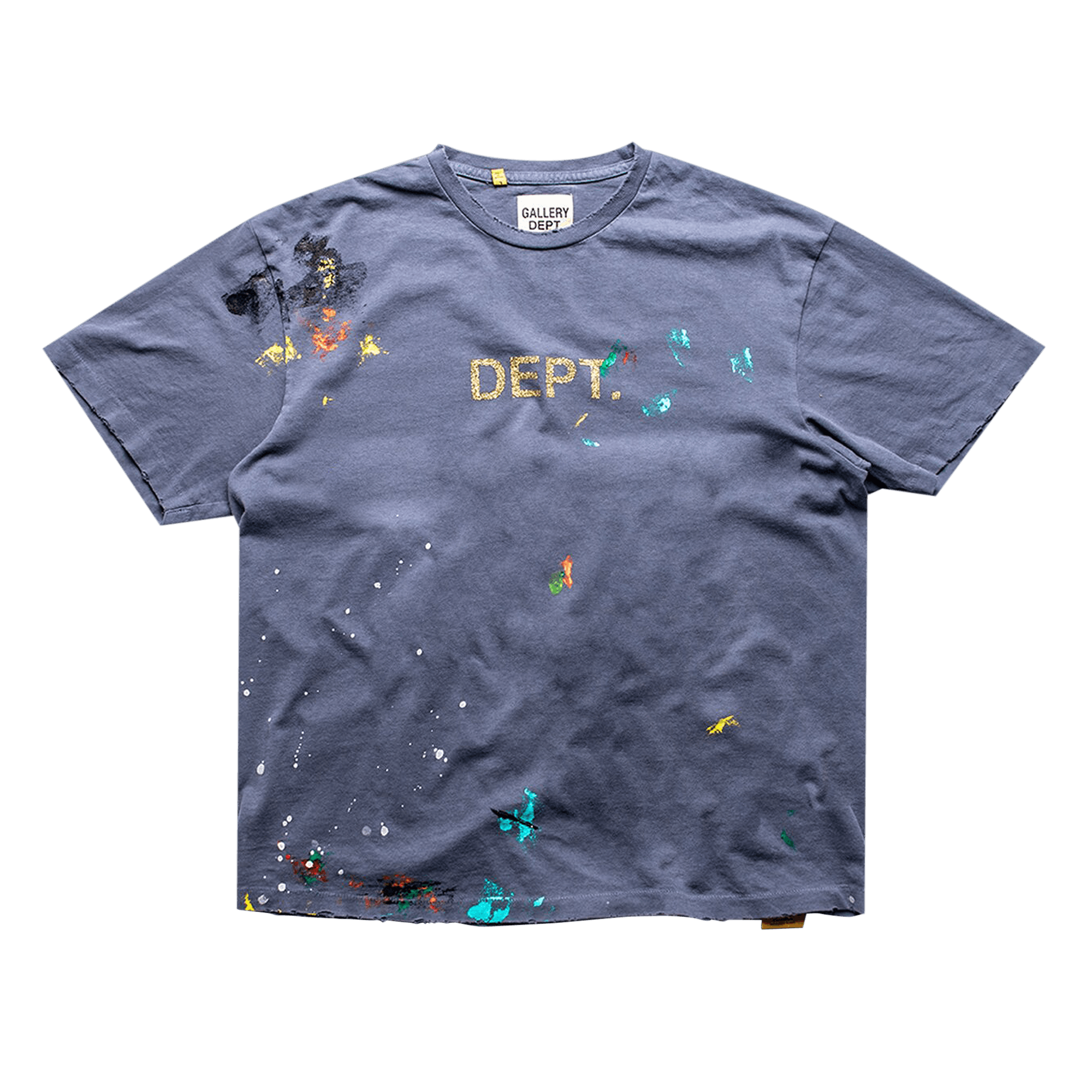 Pre-owned Gallery Dept. Logo Painted Tee 'navy' In Blue