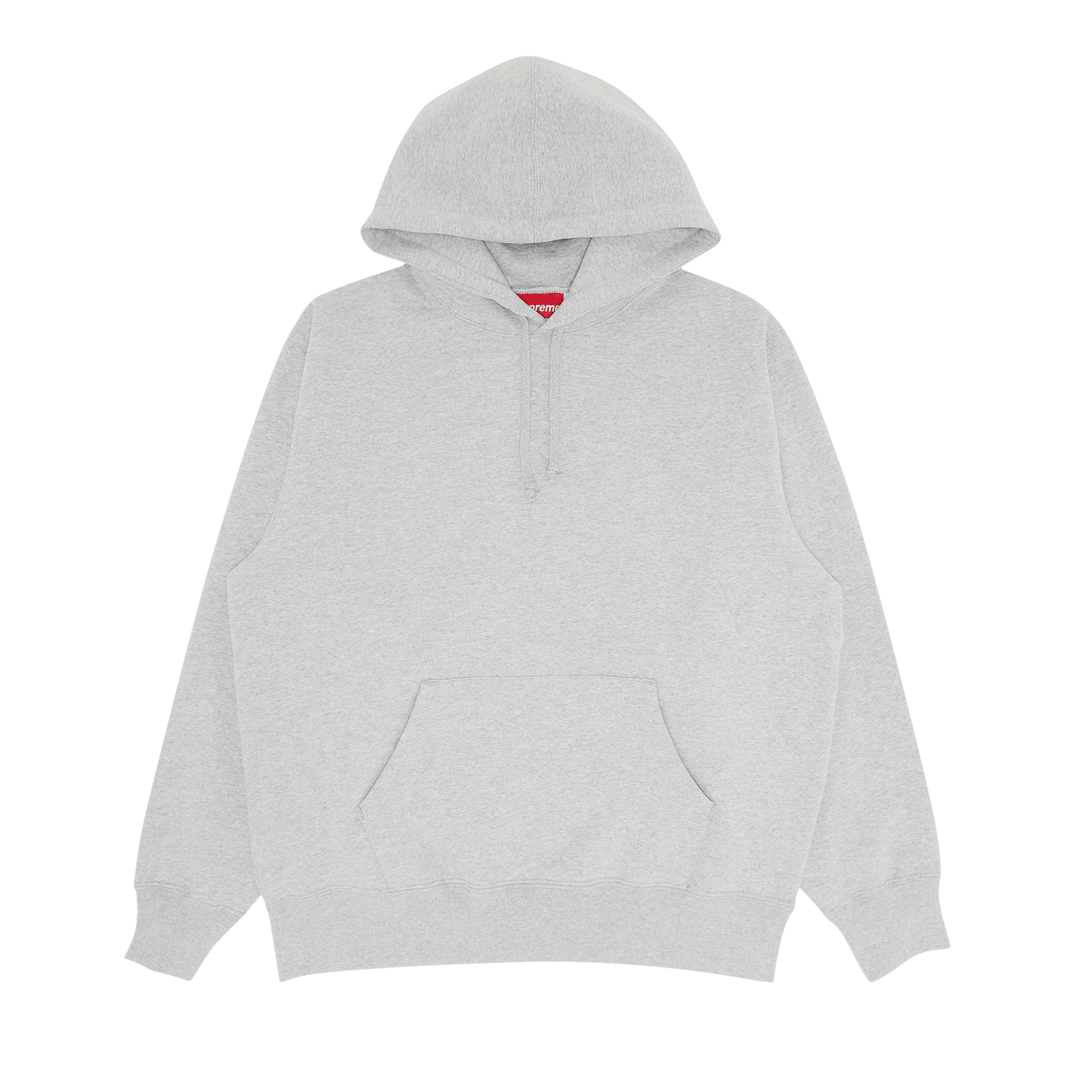 Supreme Satin Appliqué Hooded Sweatshirt 'Heather Grey'