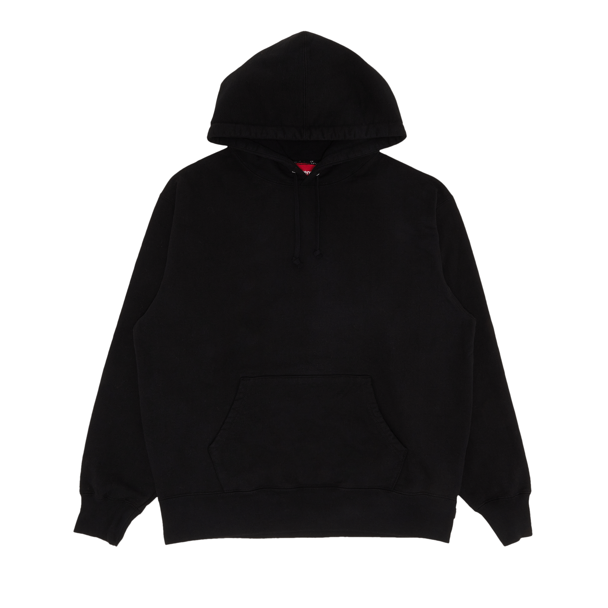 Supreme Satin Appliqué Hooded Sweatshirt 'Black'