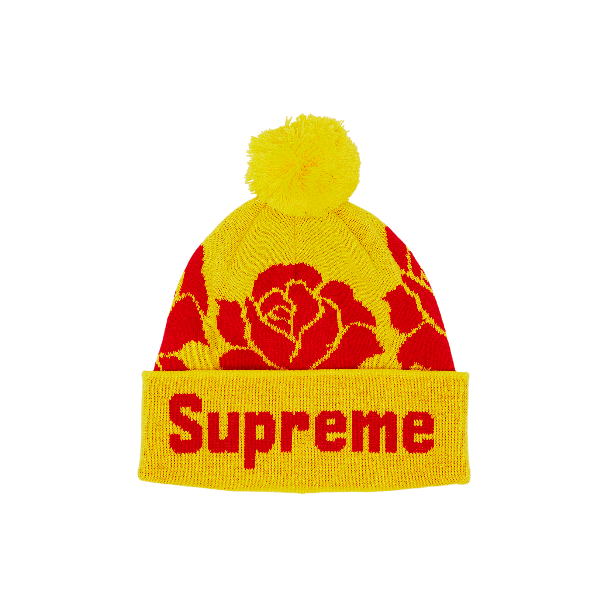 Pre-owned Supreme Rose Beanie 'yellow'
