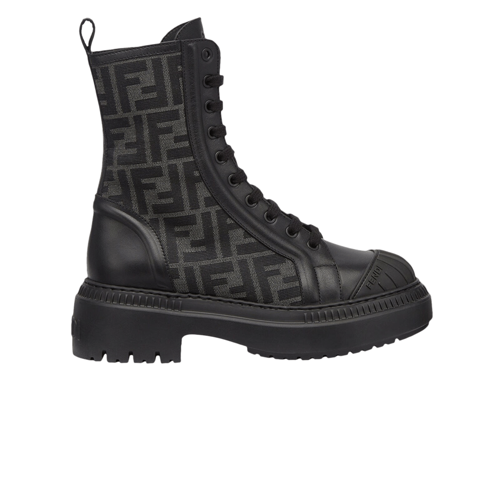 Fendi Wmns FF Motif Domino Biker Boot 'Black'