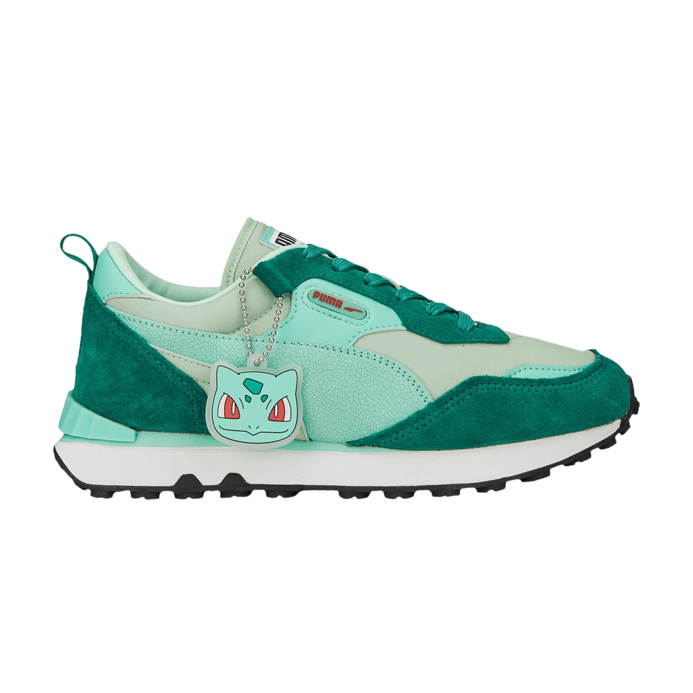 Pre-owned Puma Pokémon X Rider Fv Jr 'bulbasaur' In Green