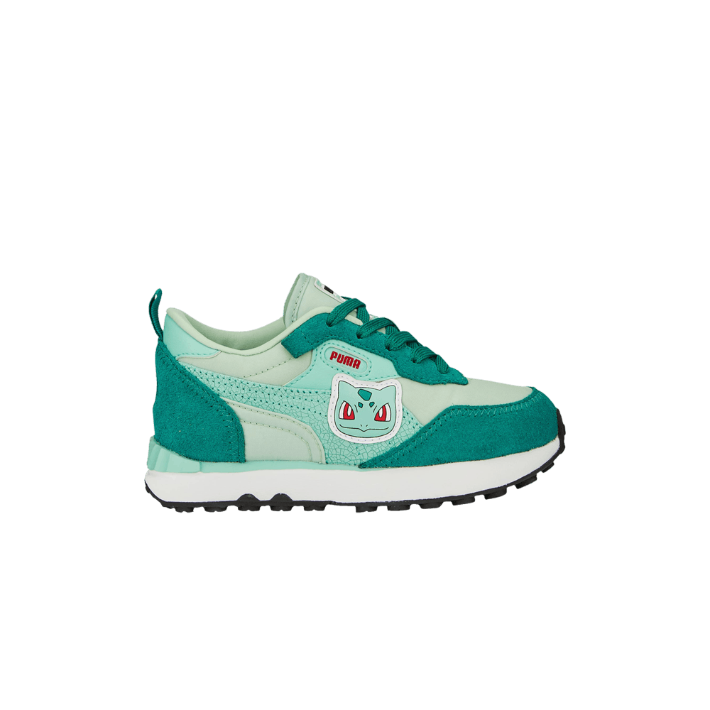 Pre-owned Puma Pokémon X Rider Fv Little Kid 'bulbasaur' In Green