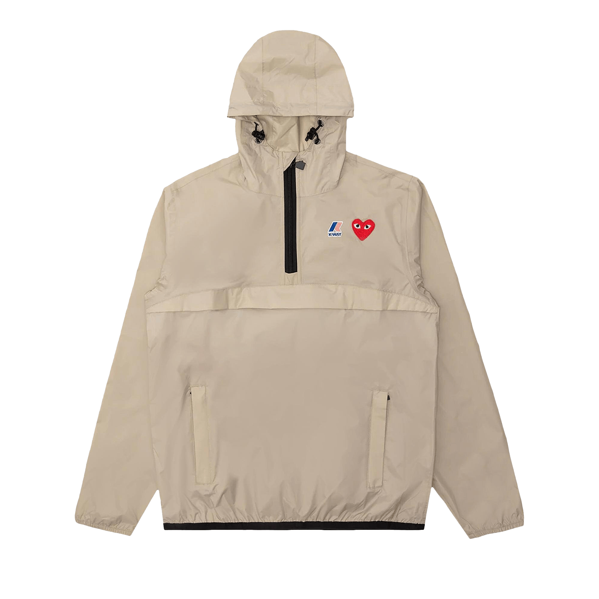 Comme des Garçons PLAY x K Way Half Zip Jacket 'Beige'
