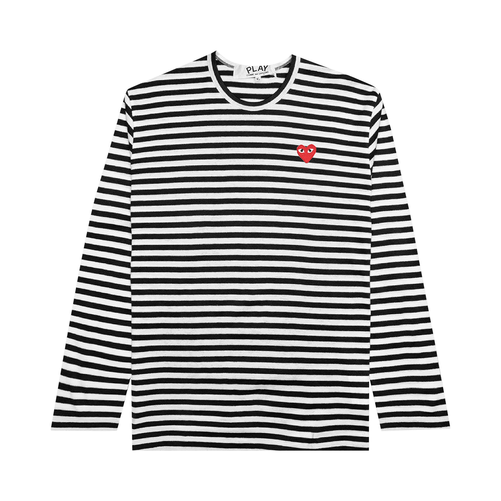 Comme des Garçons PLAY Striped Long-Sleeve T-Shirt 'White'