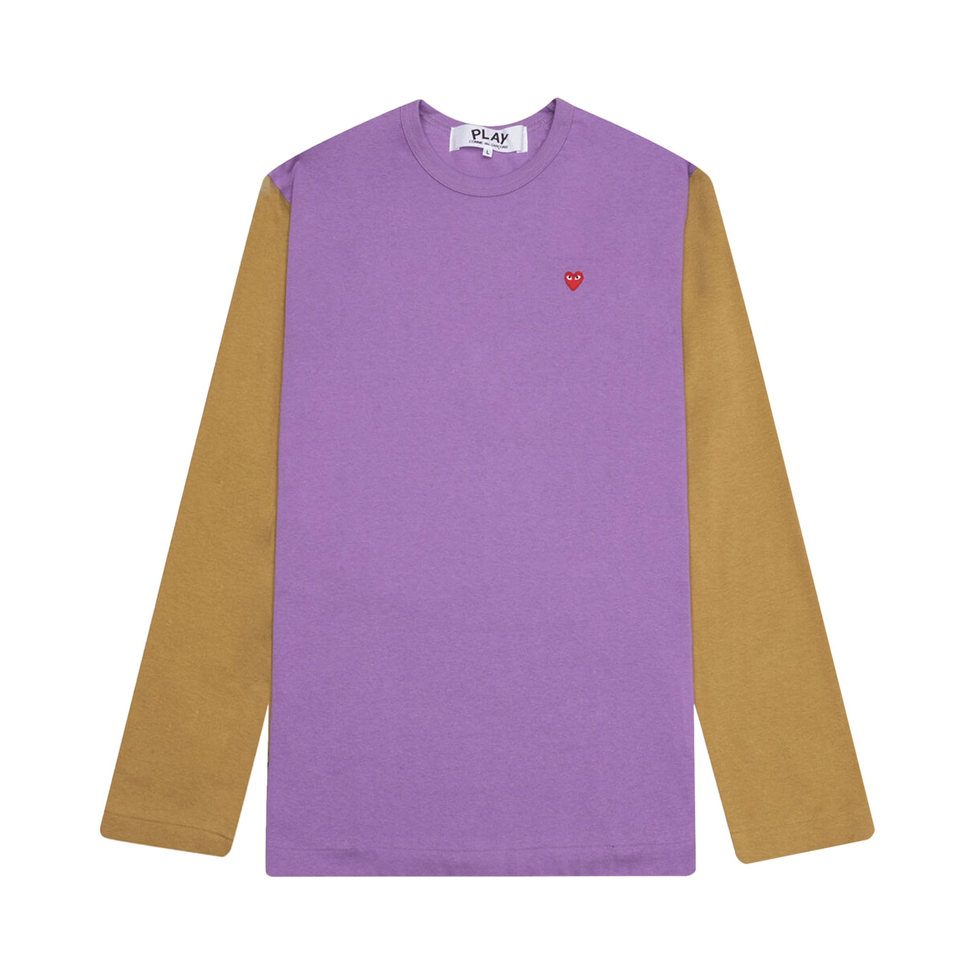 Pre-owned Comme Des Garçons Play Bi-colour T-shirt 'purple/olive'