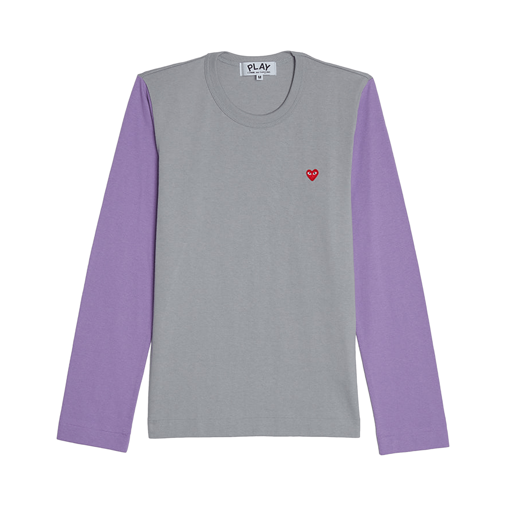 Pre-owned Comme Des Garçons Play Bi-colour T-shirt 'grey/purple'