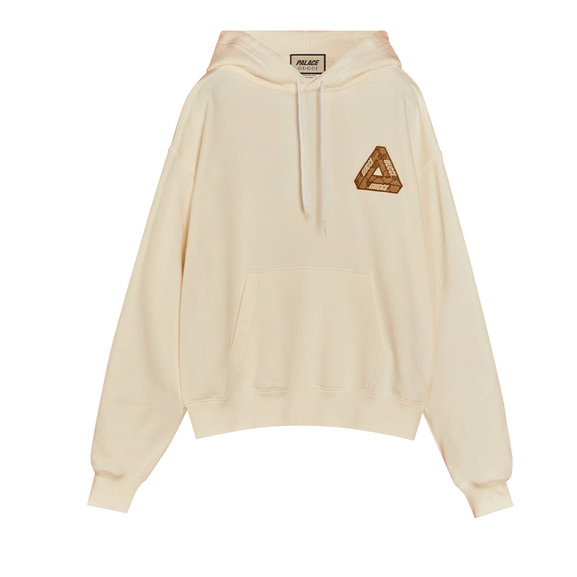 Pre-owned Gucci X Palace Hoodie With Triferg Gg Patch 'ivory' In Cream