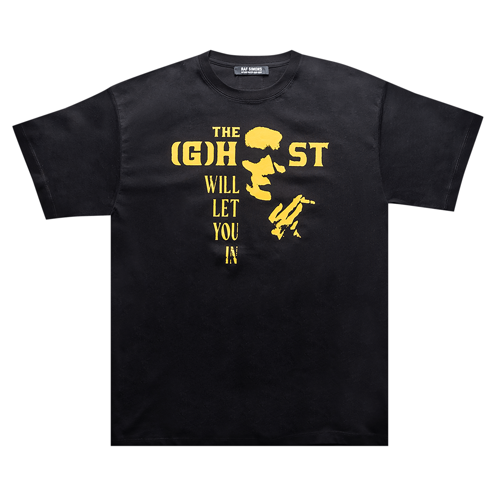 Pre-owned Raf Simons Ghost Print Big Fit T-shirt 'black'