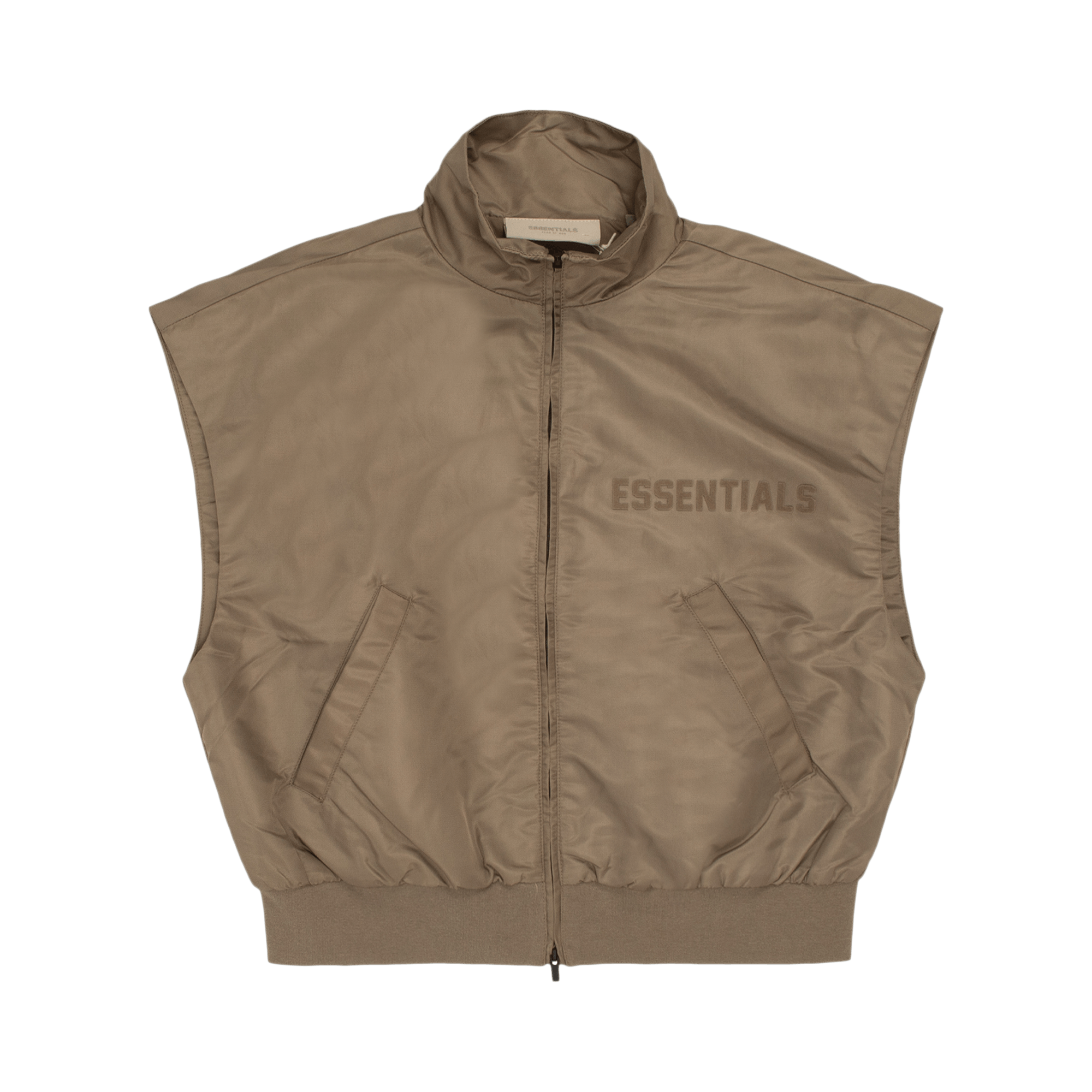Pre-owned Essentials Running Vest 'wood' In Brown