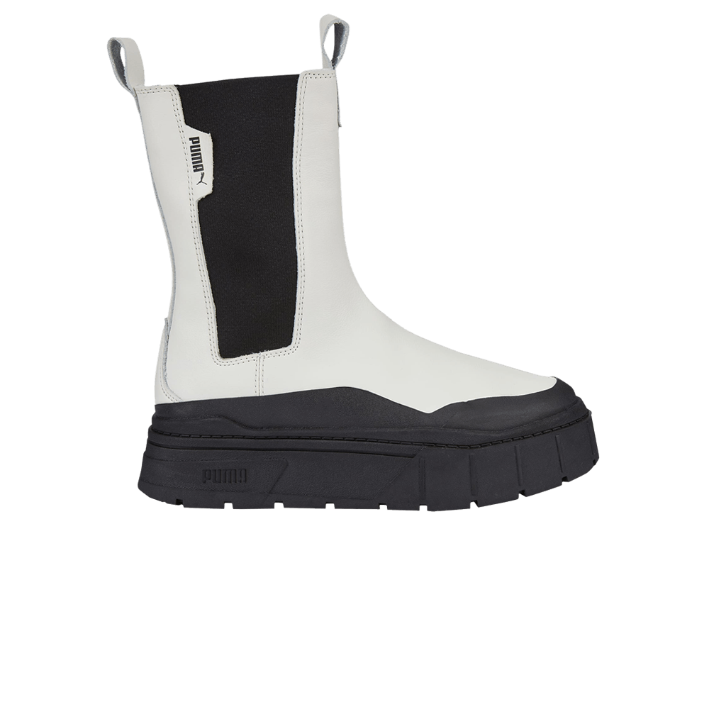 Pre-owned Puma Wmns Mayze Stack Chelsea Boot 'vaporous Grey Black'