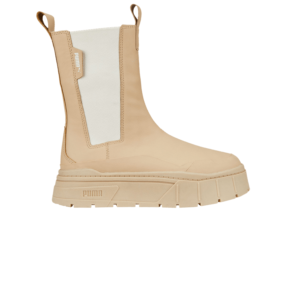 Pre-owned Puma Wmns Mayze Stack Chelsea Boot 'light Sand' In Cream