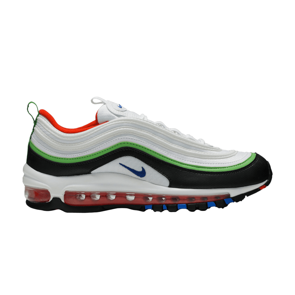 Pre-owned Nike Air Max 97 Gs 'white Royal Green Nebula'