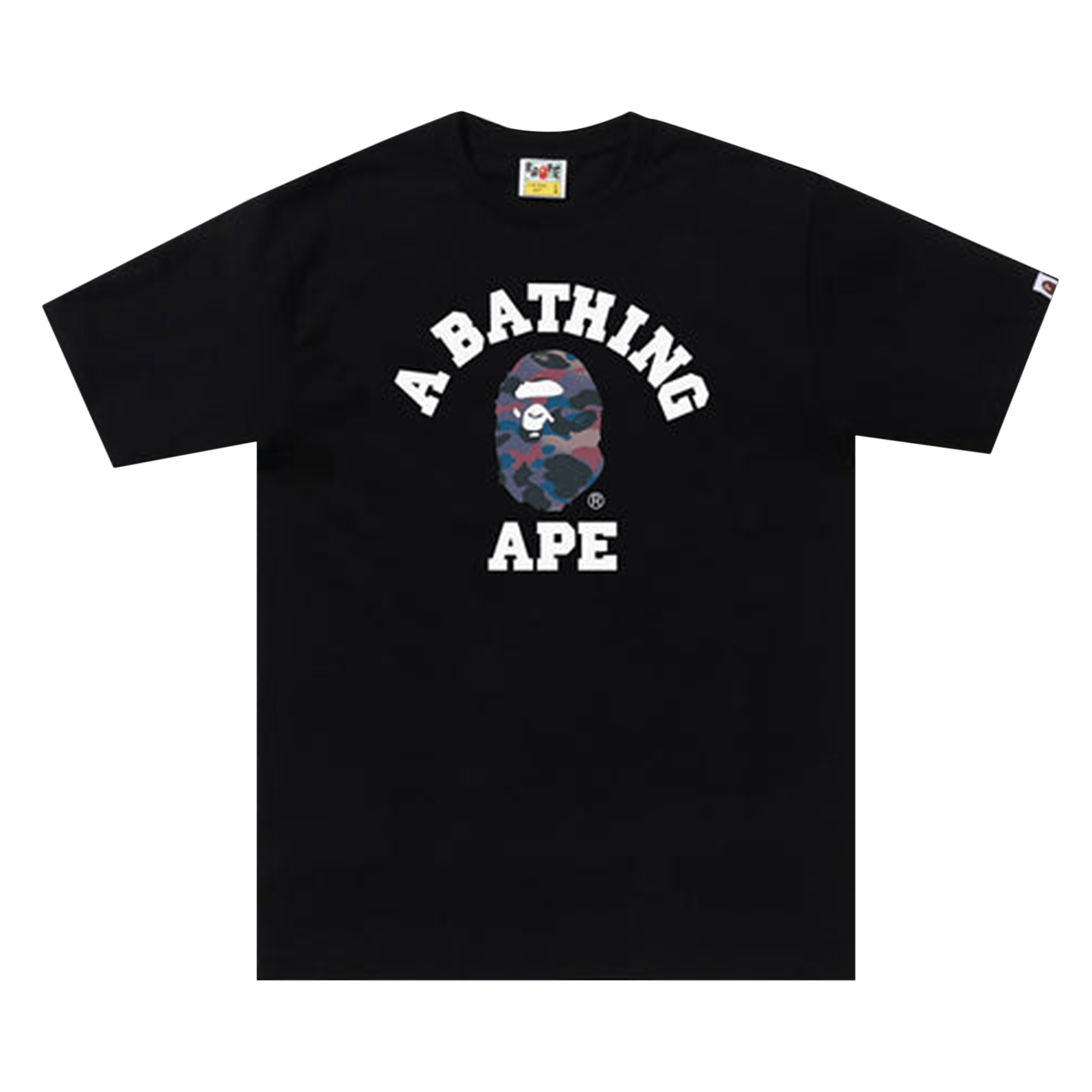 BAPE Grid Camo College Tee 'Black/Purple'