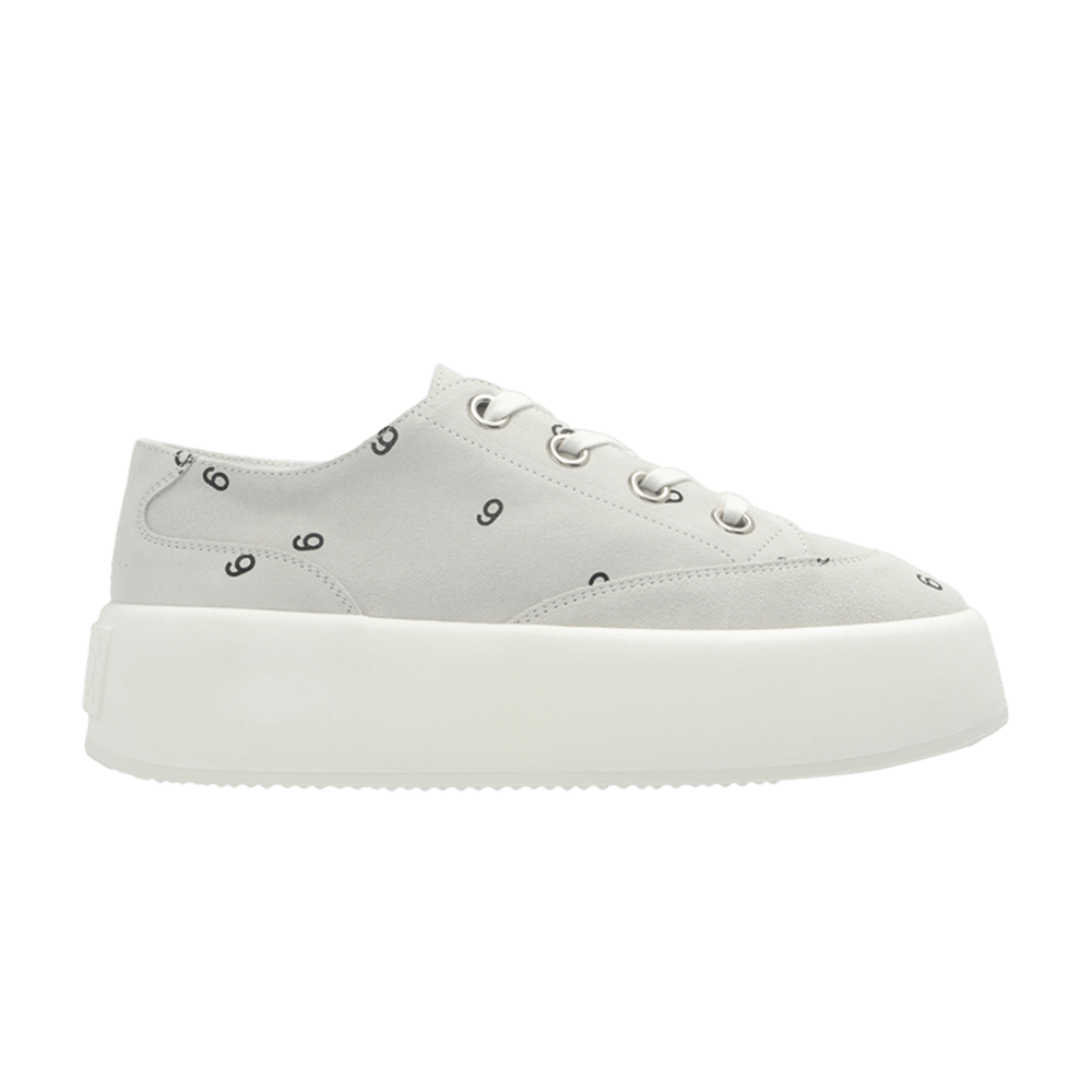 MM6 Maison Margiela Wmns Platform Sneaker 'Allover Number Print - Light Grey'