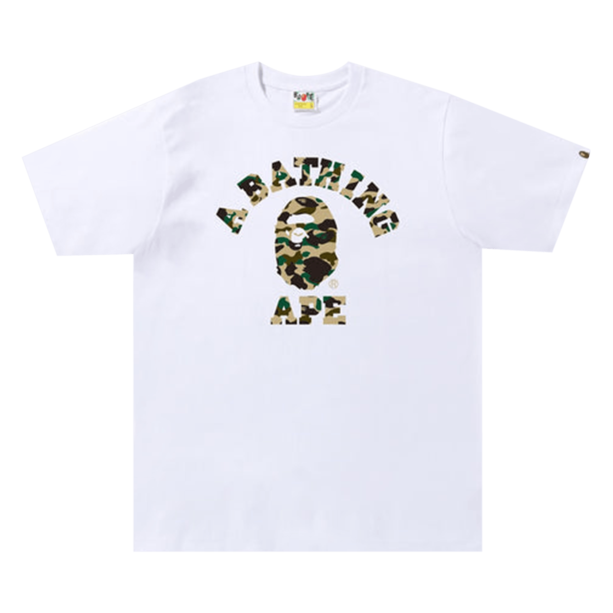 BAPE 1st Camo College Tee 'White/Yellow'