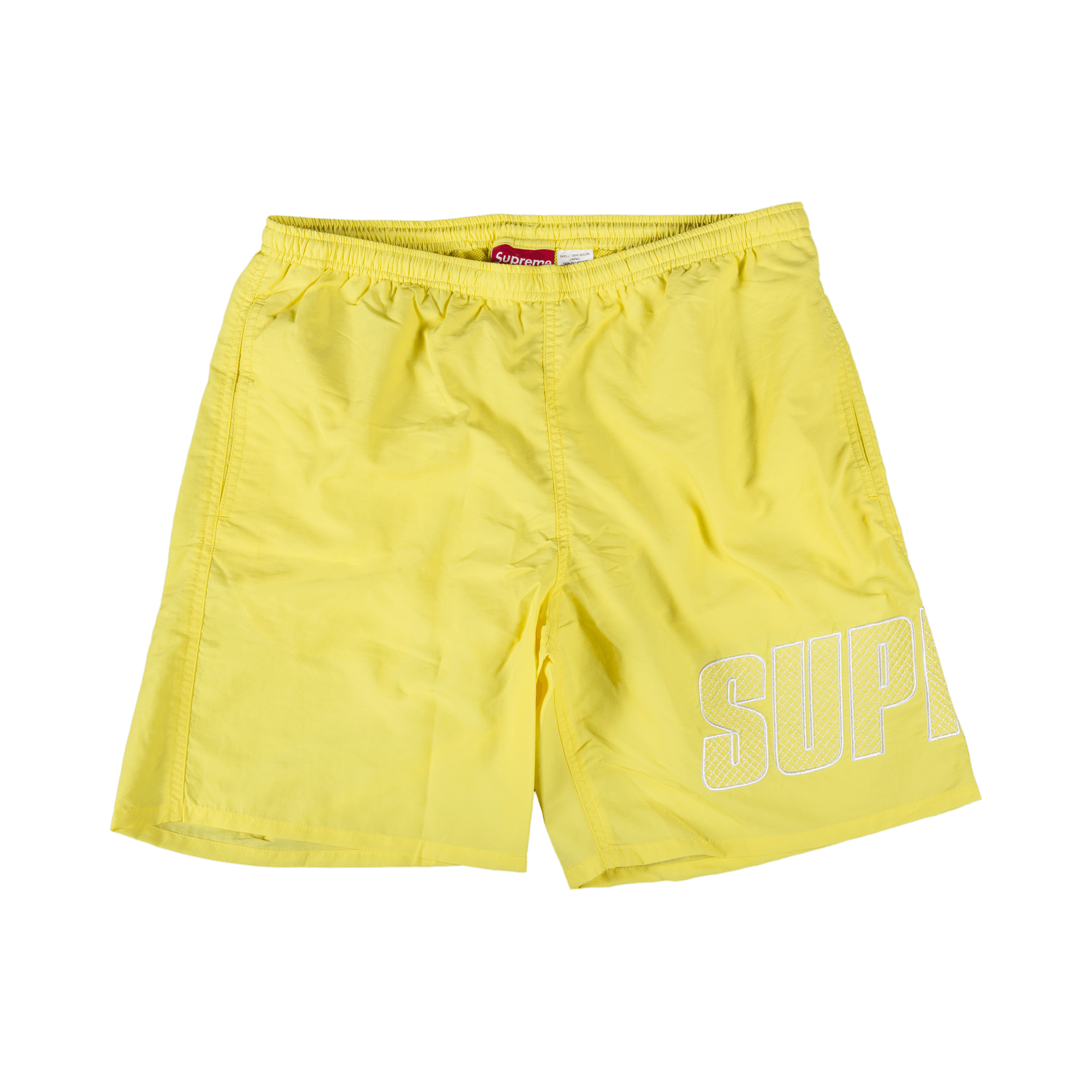 Supreme Logo Appliqué Water Short 'Yellow'