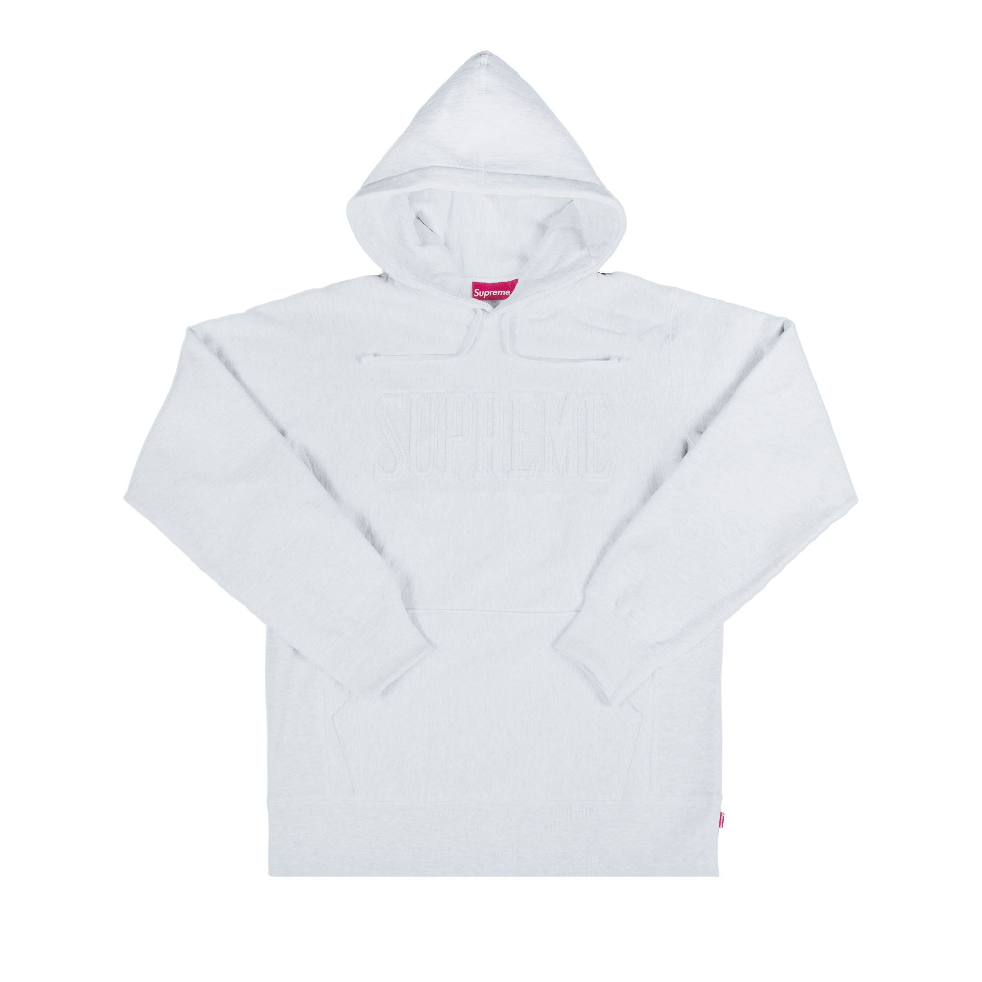 Supreme Embroidered Outline Hooded Sweatshirt 'Grey'