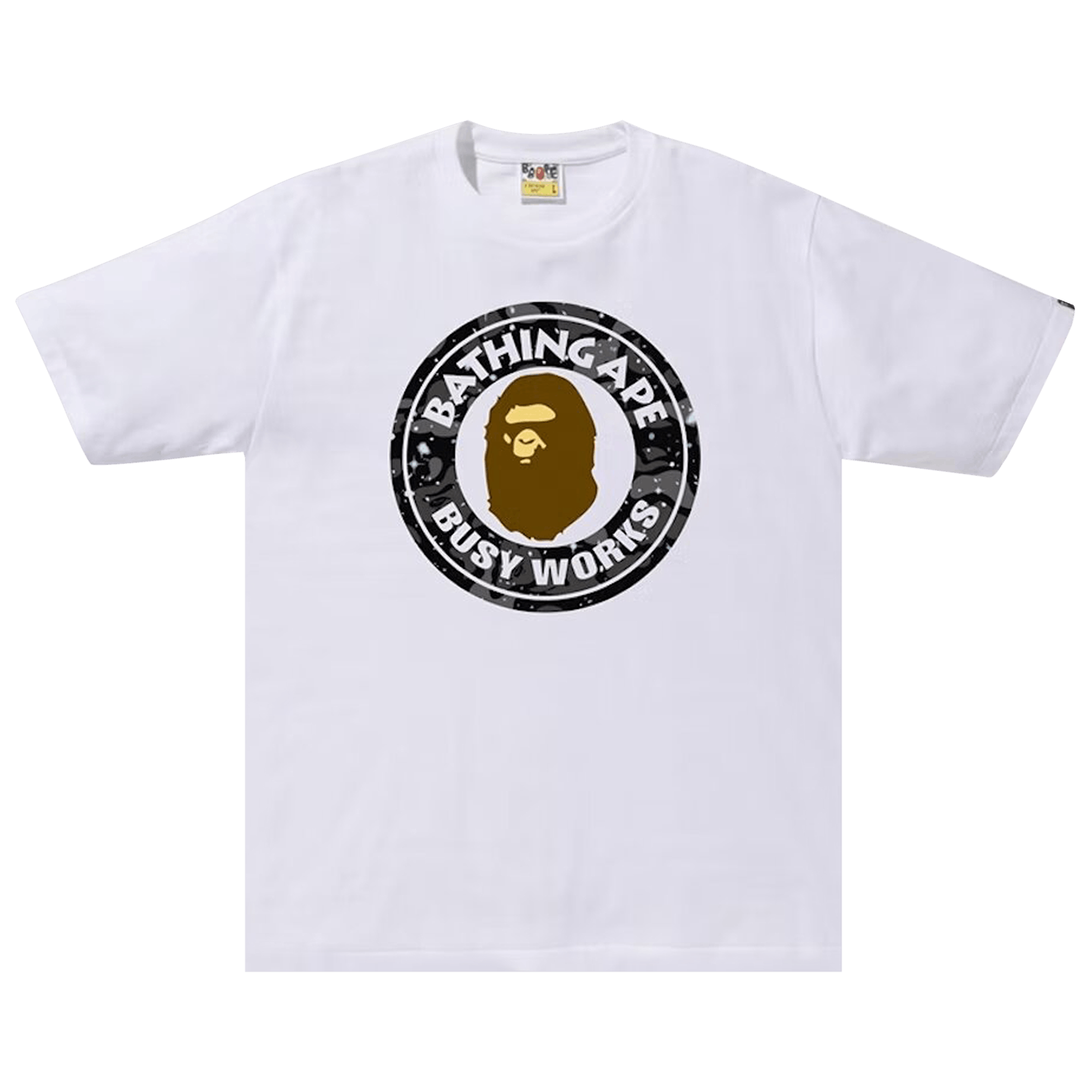Pre-owned Bape Space Camo Busy Works Tee 'white'