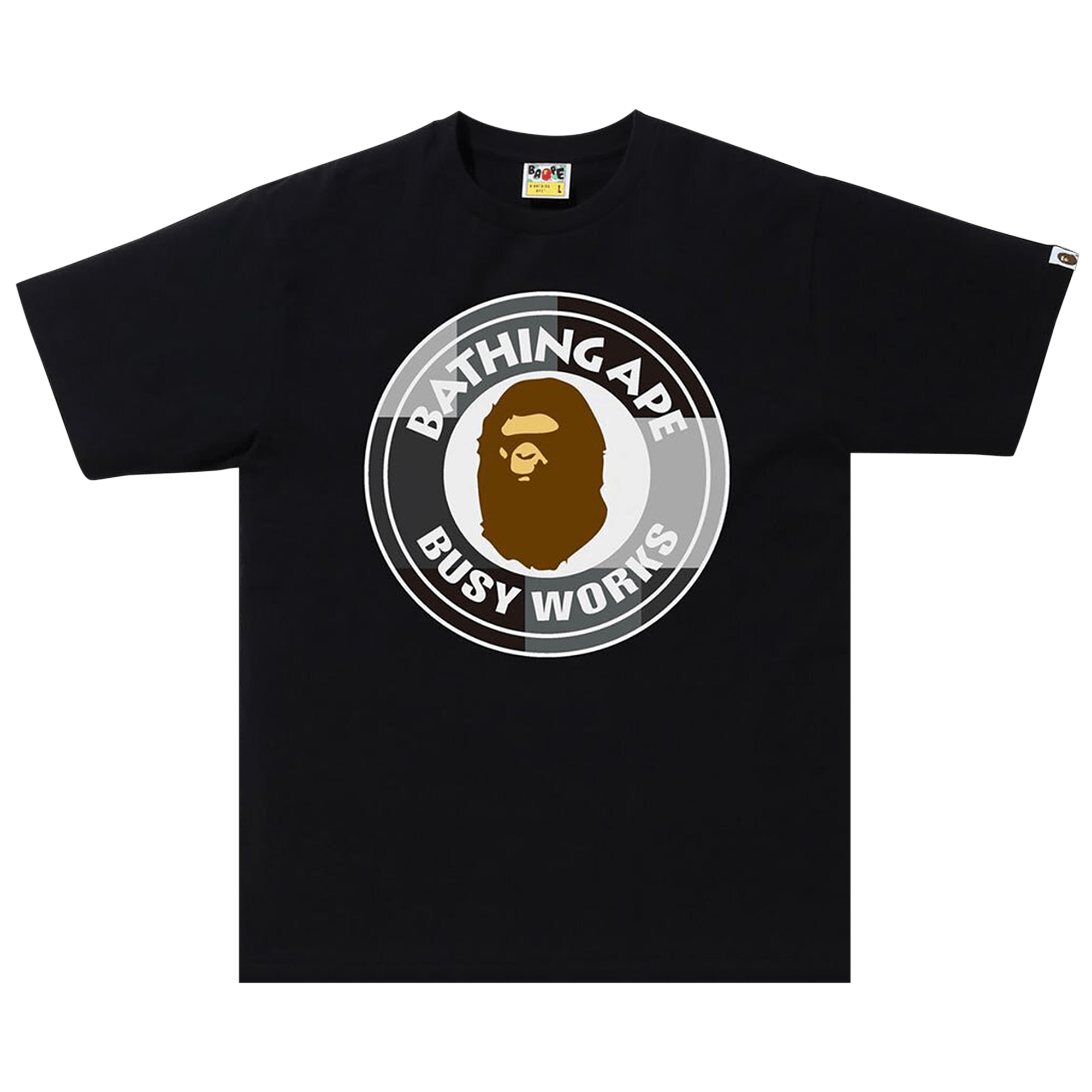 Pre-owned Bape Color Block Busy Works Tee 'black'