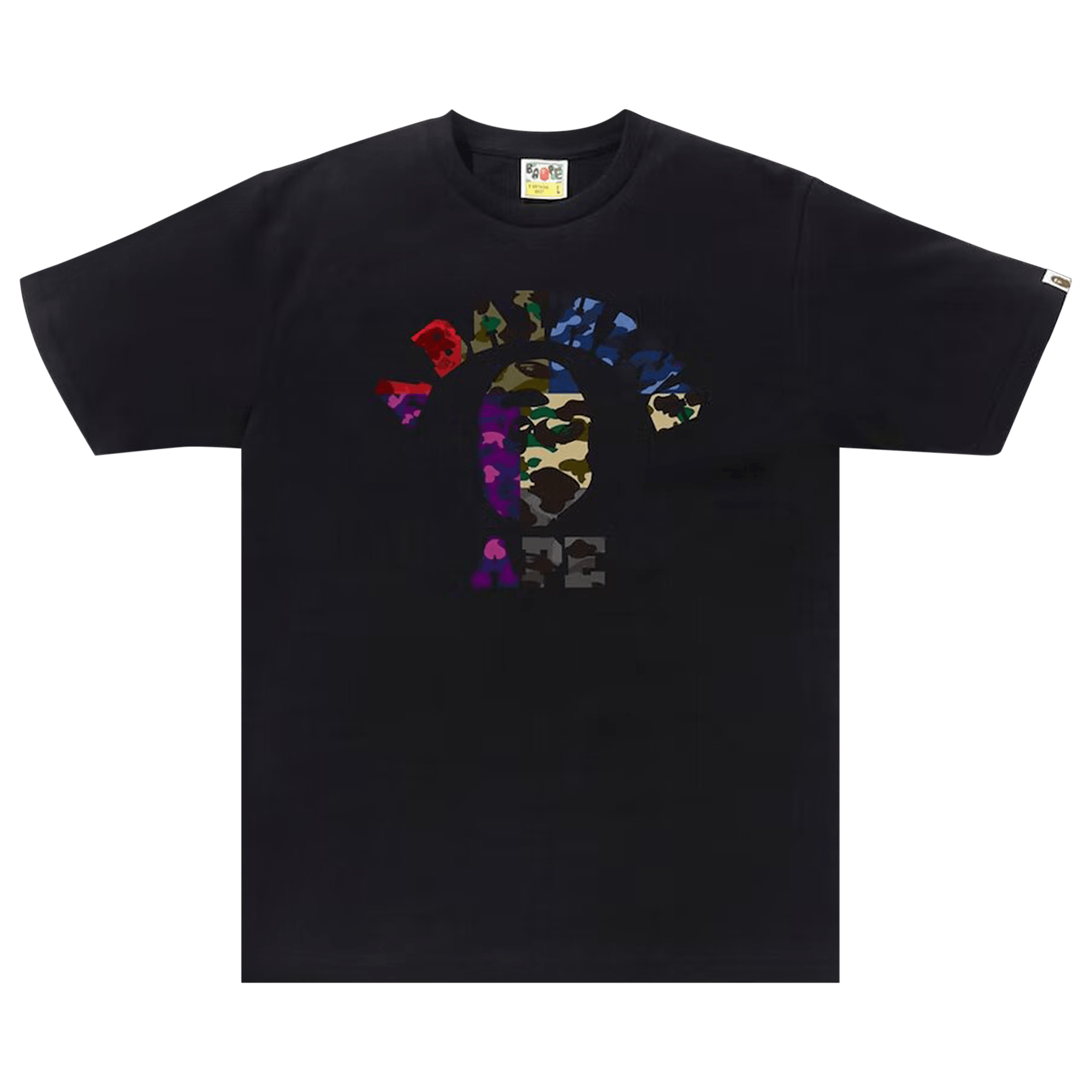 BAPE Mix Camo College Tee 'Black'