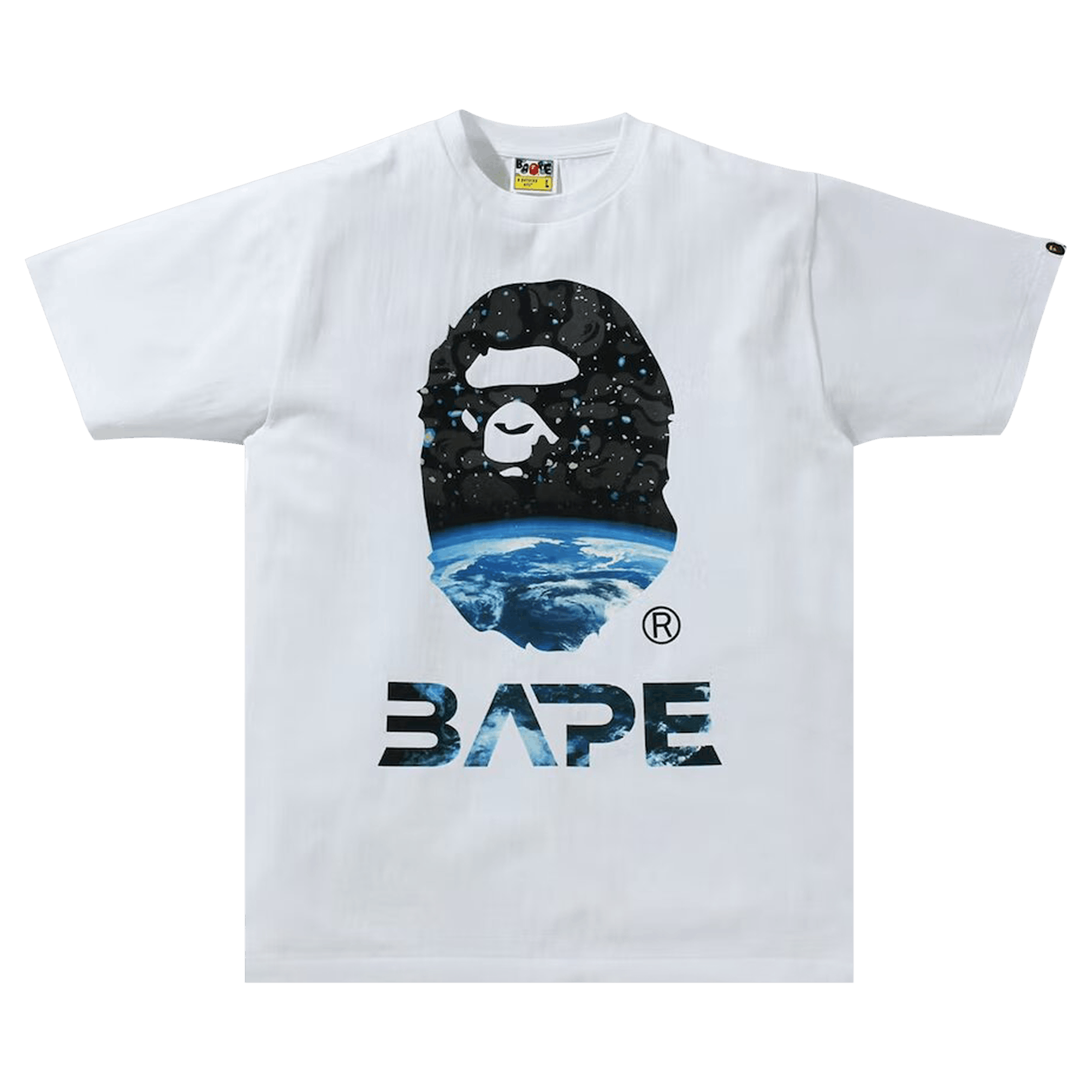 BAPE Space Camo Ape Head Tee 'White'