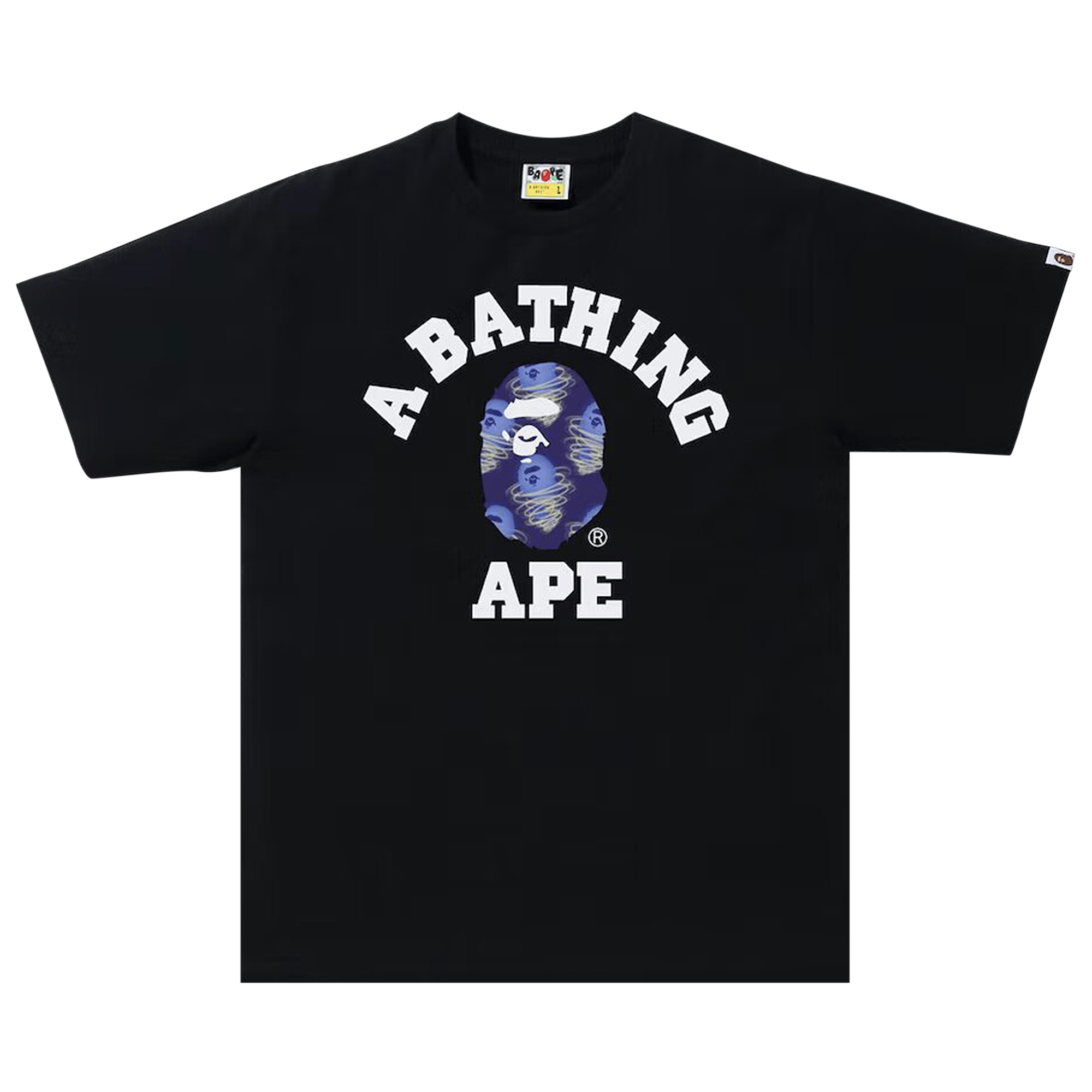 BAPE Storm College Tee 'Black/Purple'