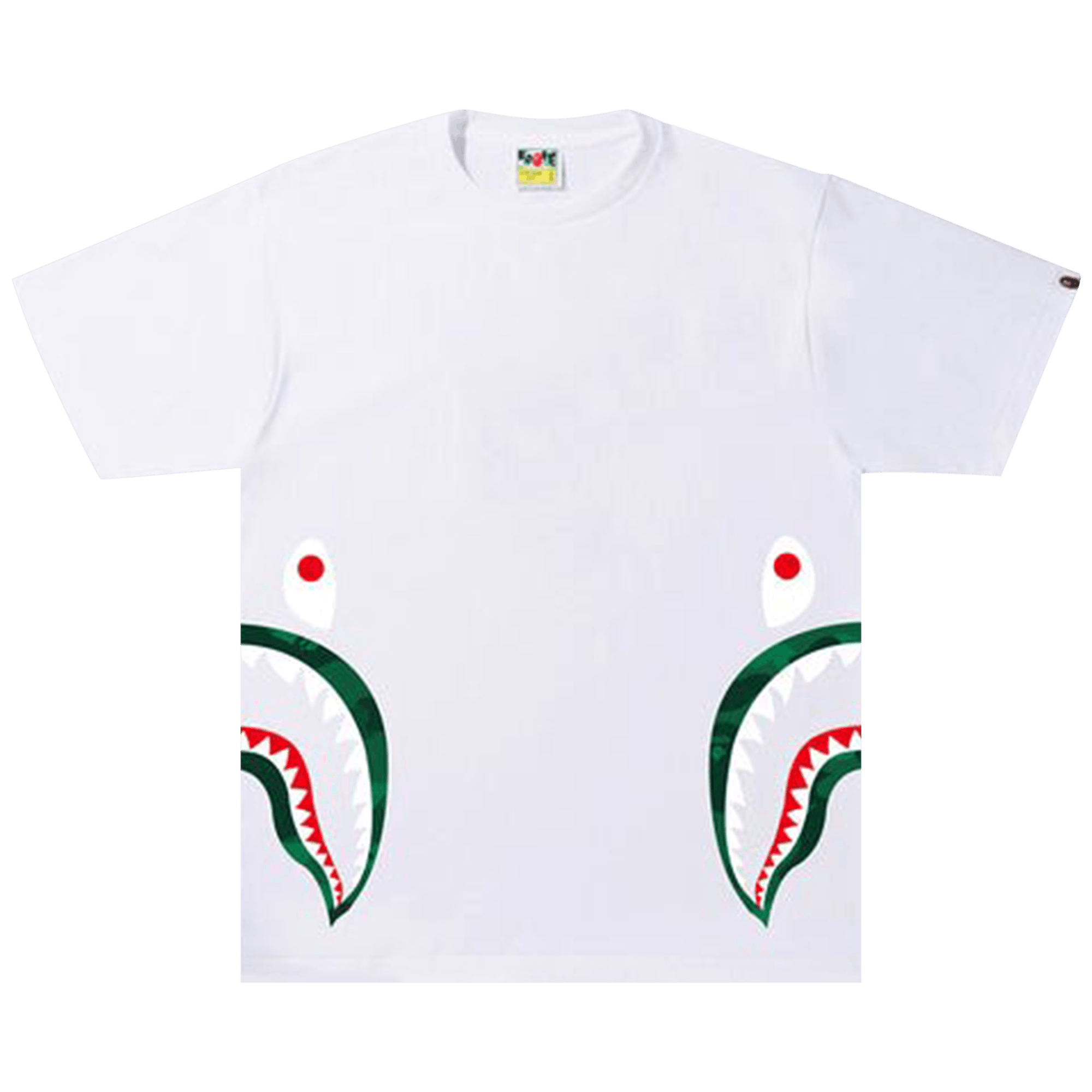 BAPE Color Camo Side Shark Tee 'White/Green'