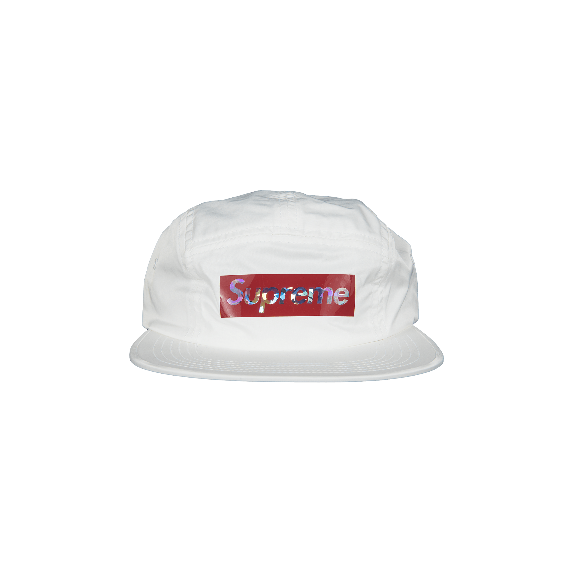 Supreme Holographic Camp Cap 'White'