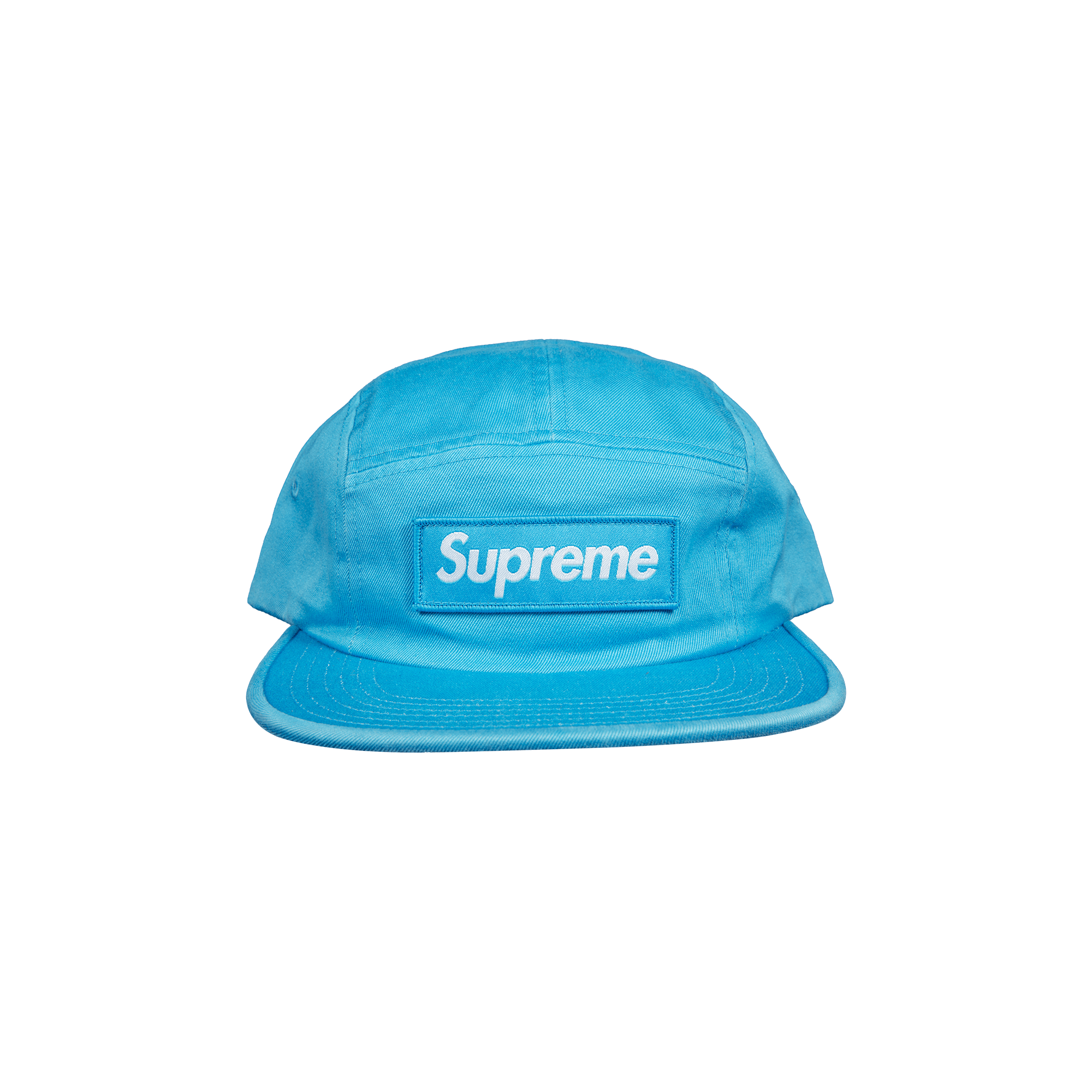 Supreme Washed Chino Twill Camp Cap 'Neon Blue'