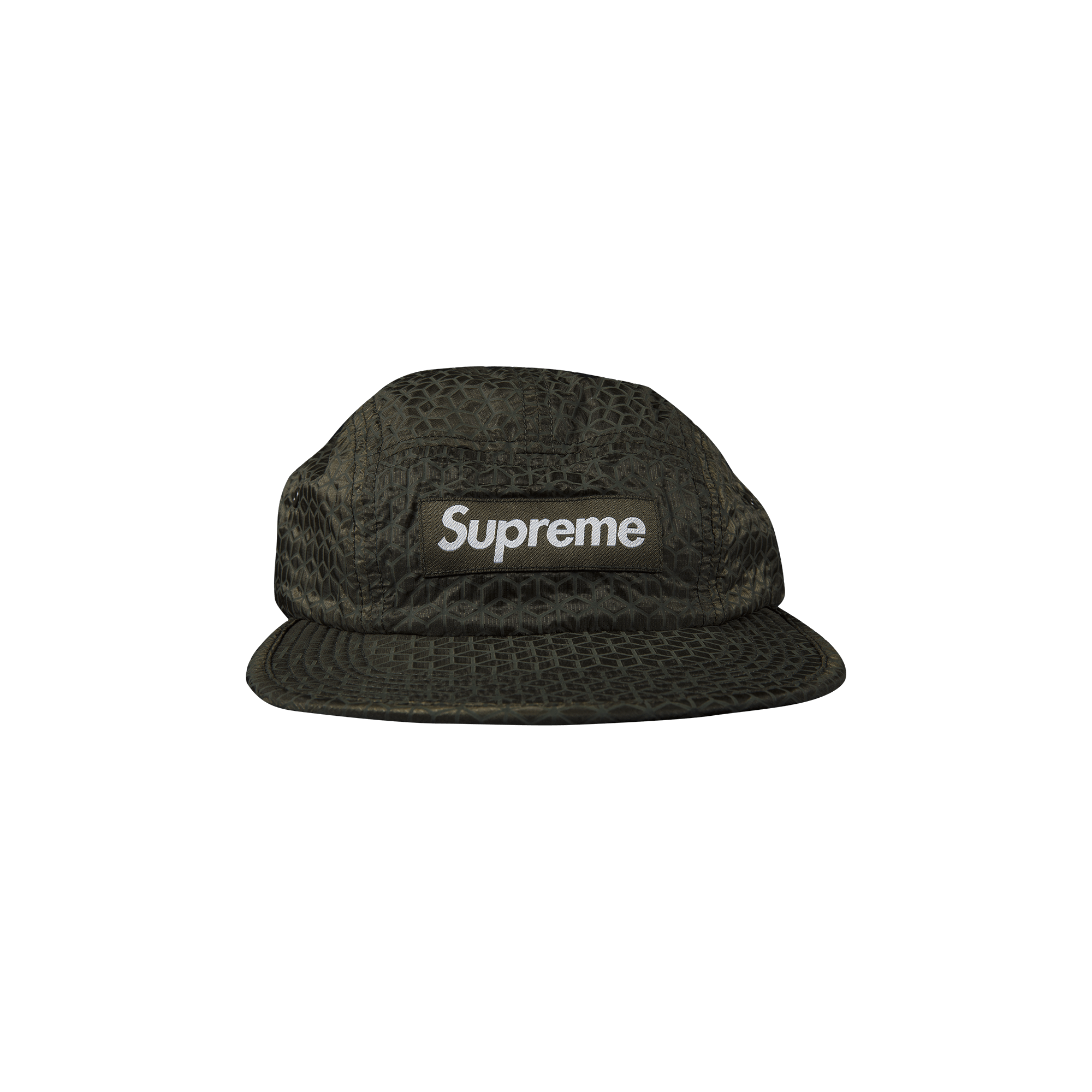 Supreme Geometric Ripstop Camp Cap 'Olive'