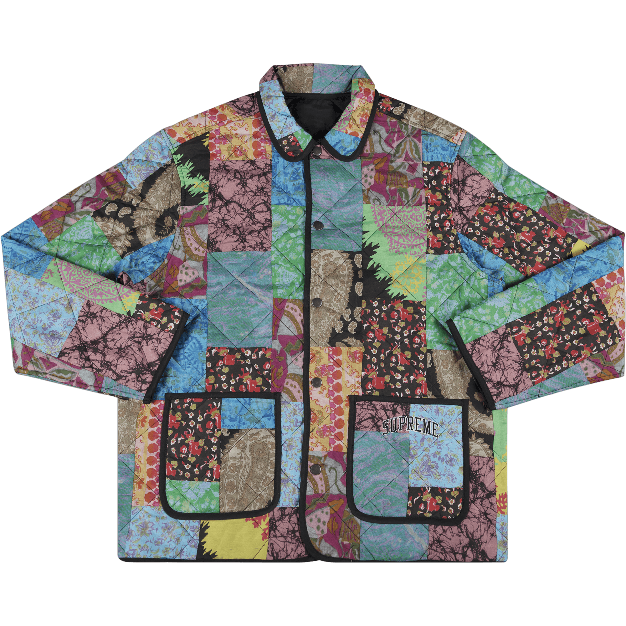 Supreme Reversible Patchwork Quilted Jacket 'Multi'
