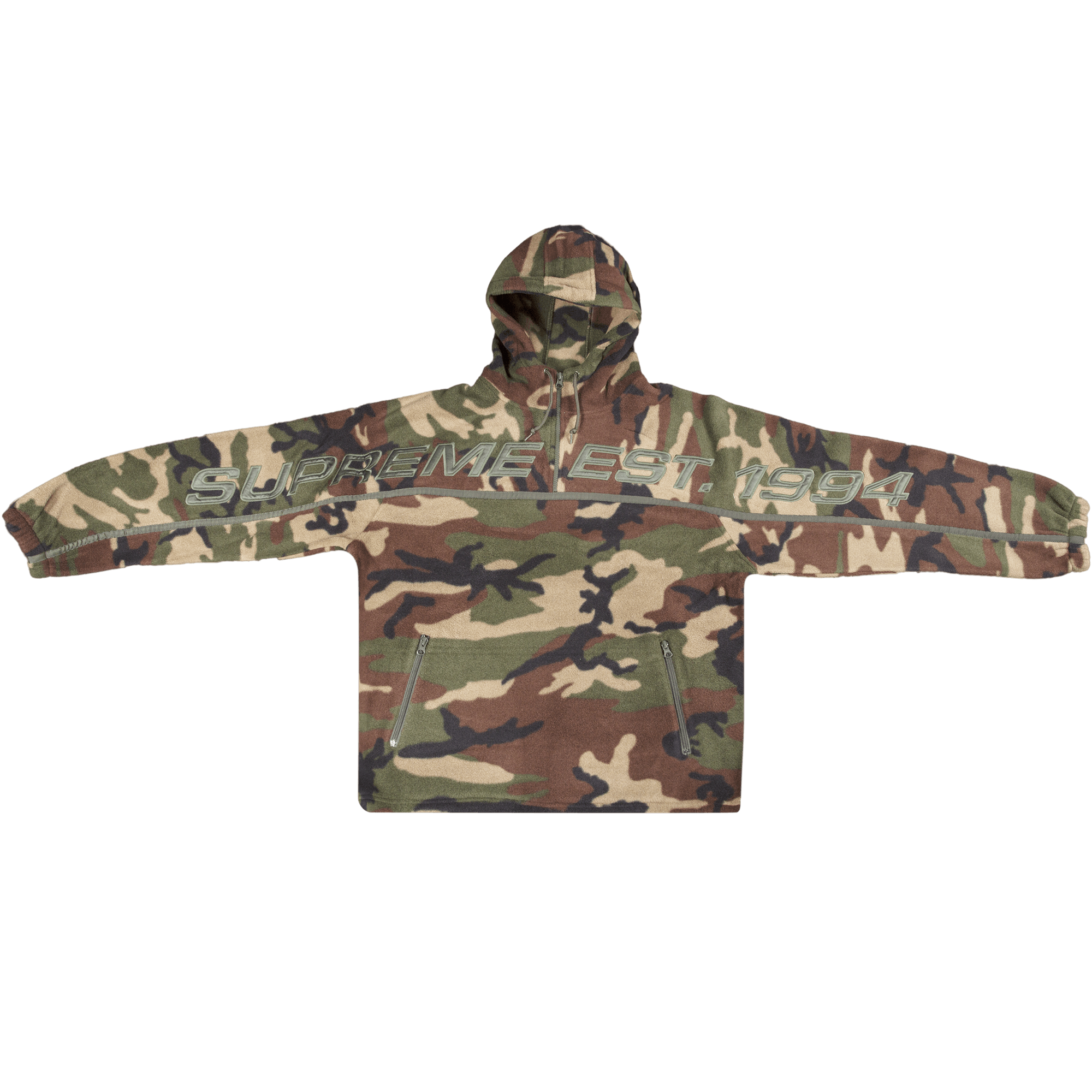 Supreme Polartec Half Zip Hooded Sweatshirt 'Camo'
