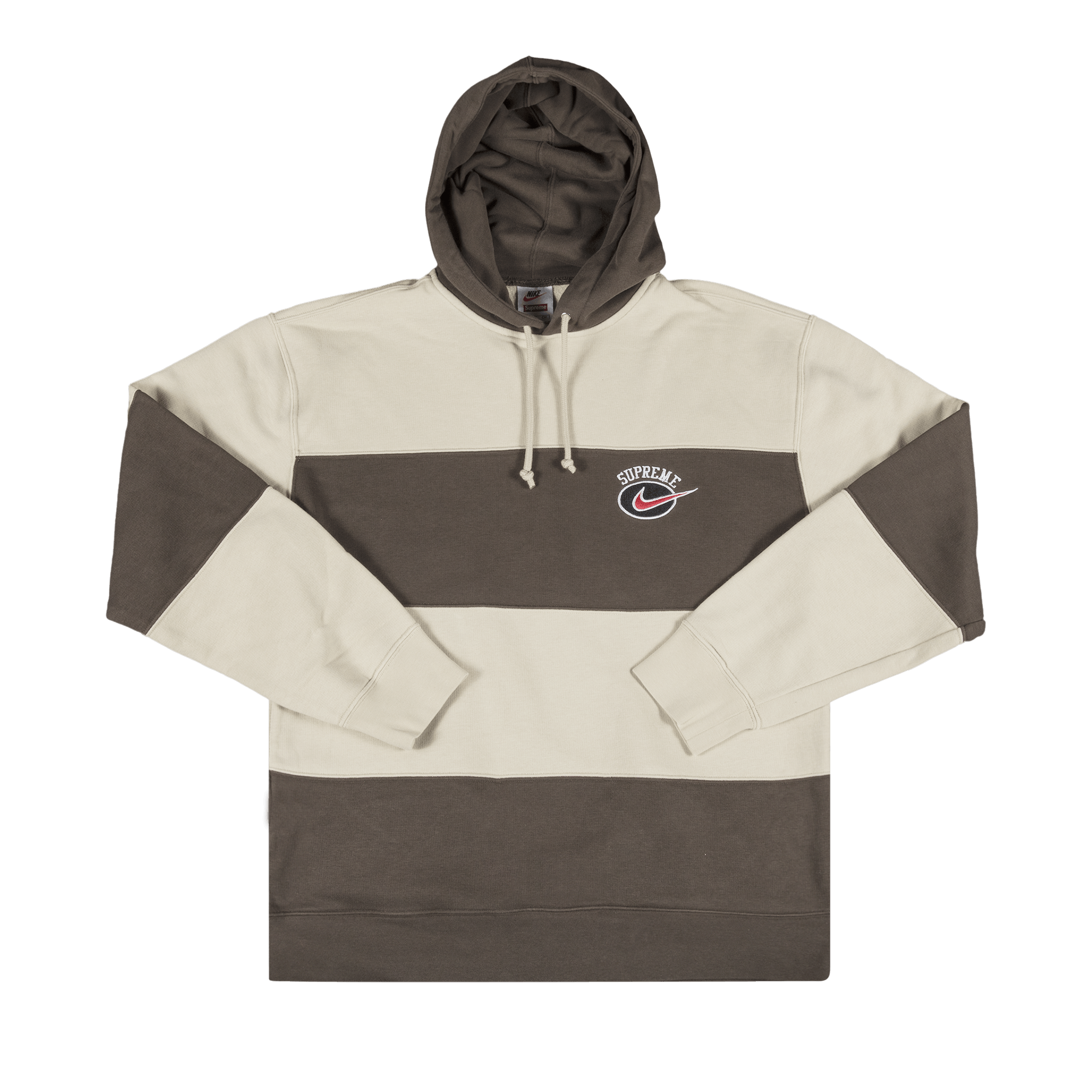 Supreme x Nike Stripe Hooded Sweatshirt 'Tan'