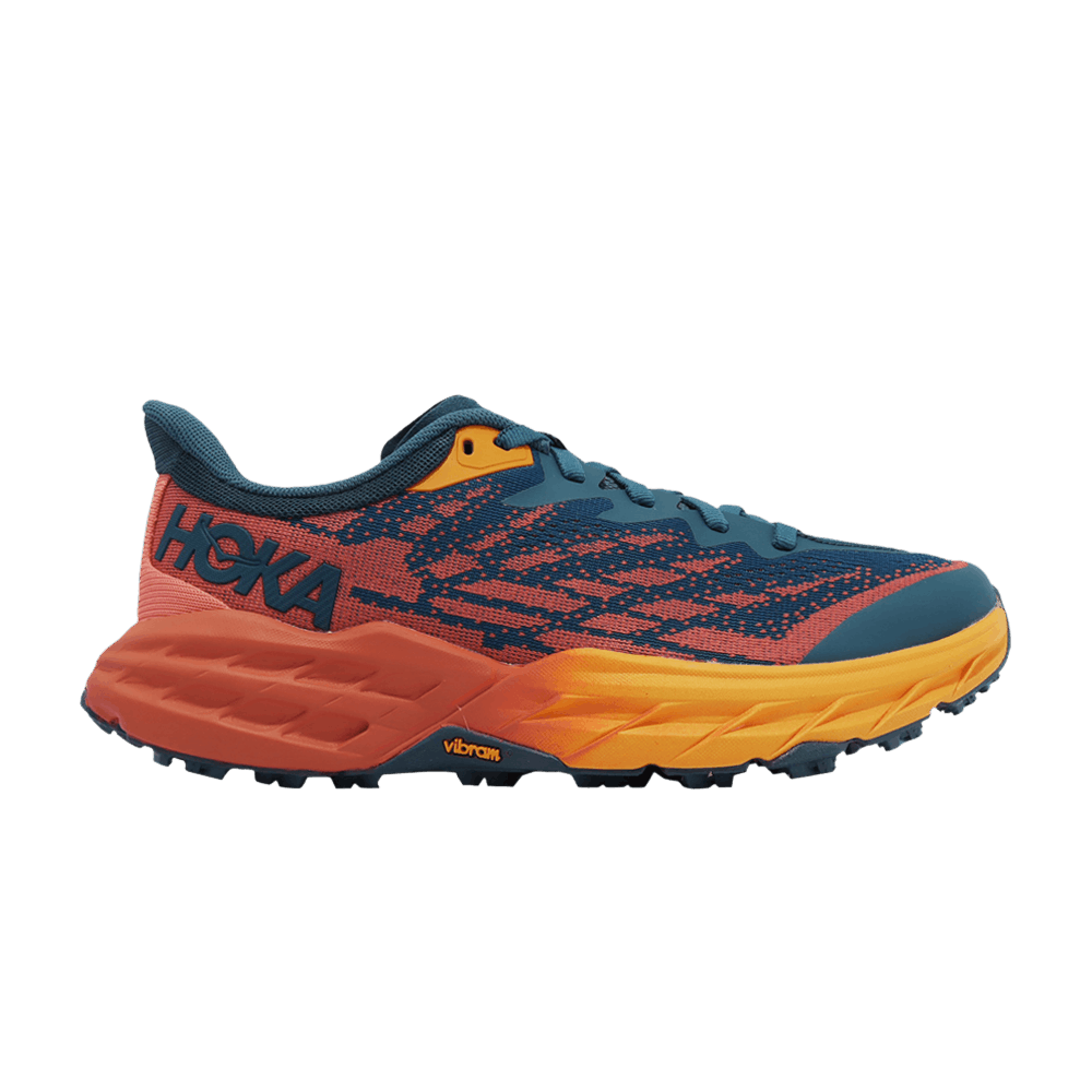 Pre-owned Hoka One One Wmns Speedgoat 5 Wide 'blue Coral Camellia' In Orange