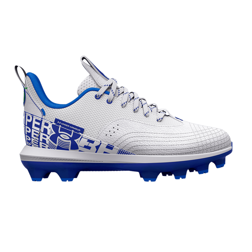 Pre-owned Under Armour Harper 7 Low Tpu Gs 'white Royal'