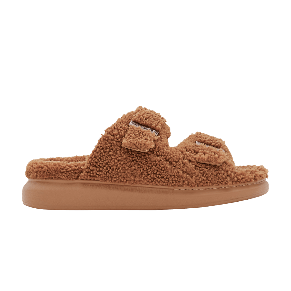 Alexander McQueen Curly Shearling Up Sandal 'Tobacco'