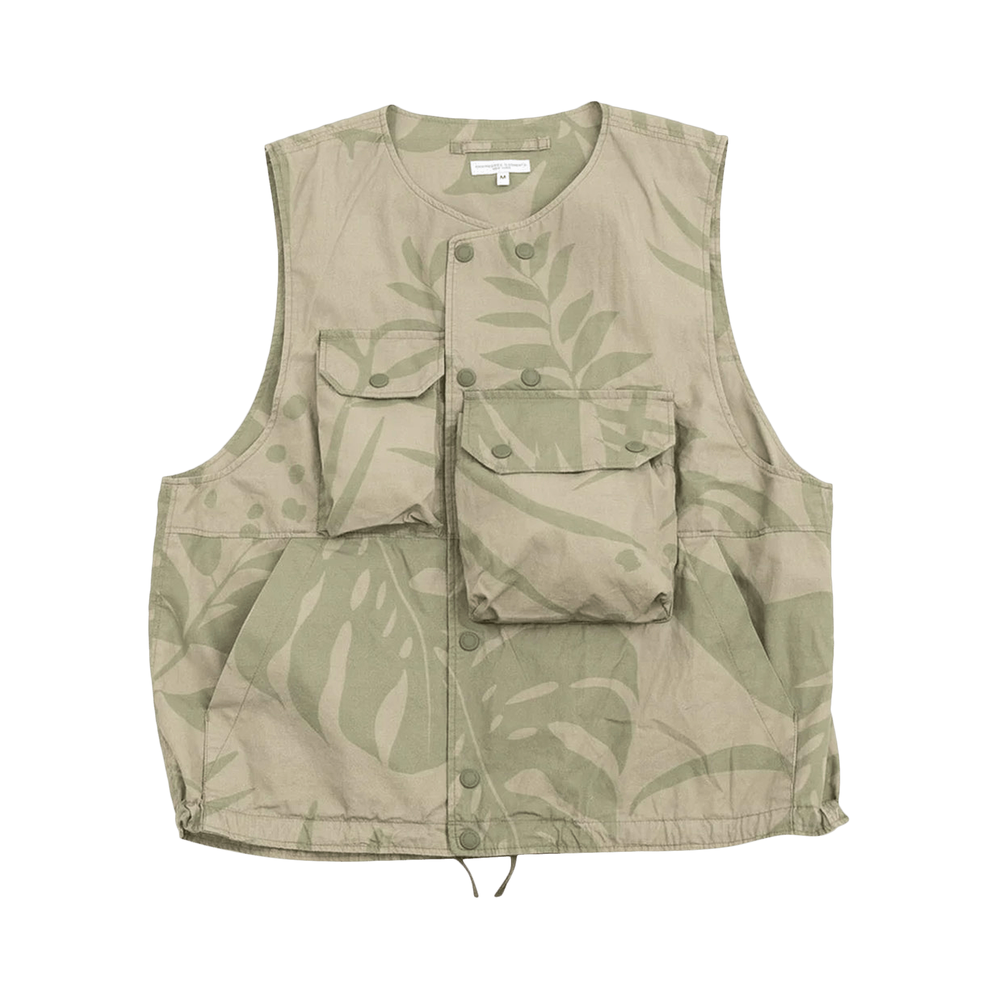 Pre-owned Engineered Garments Cover Vest 'khaki/olive' In Green