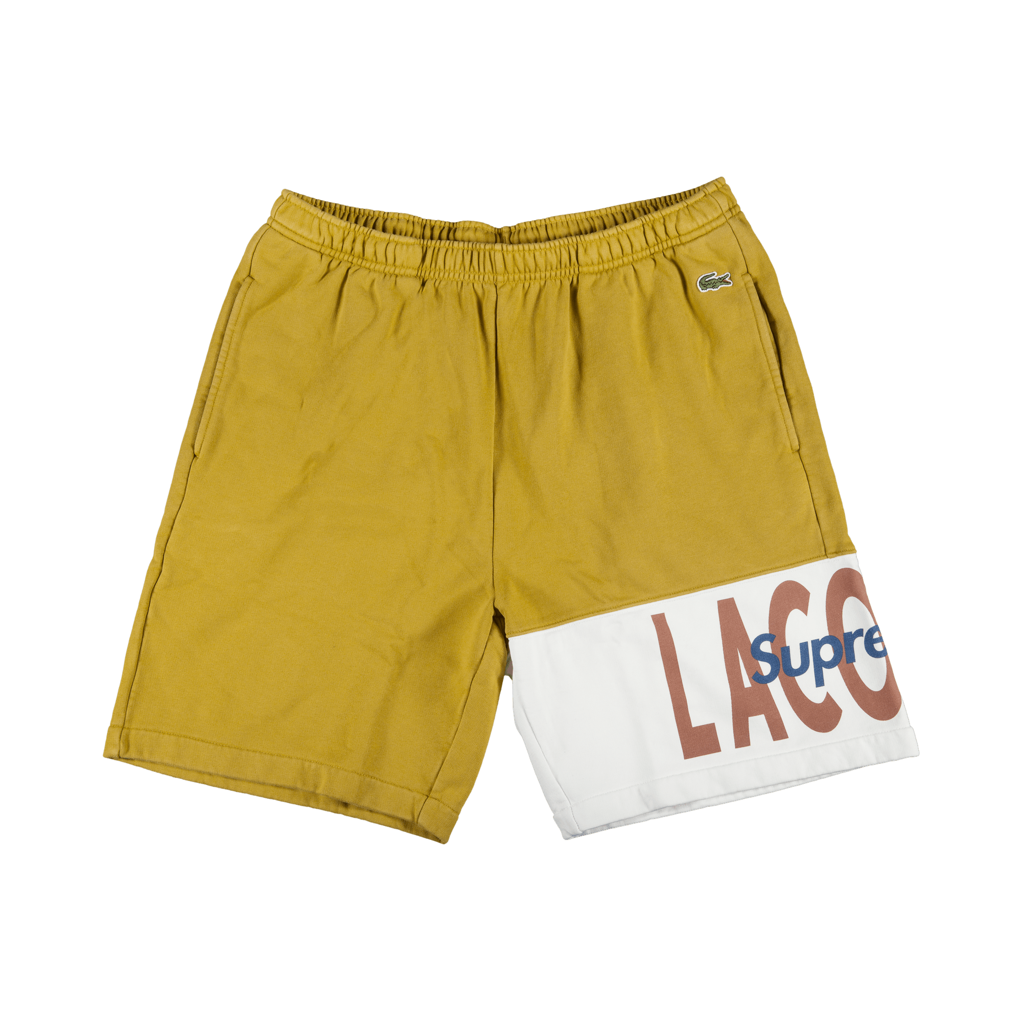 Supreme x Lacoste Logo Panel Sweatshort 'Gold'