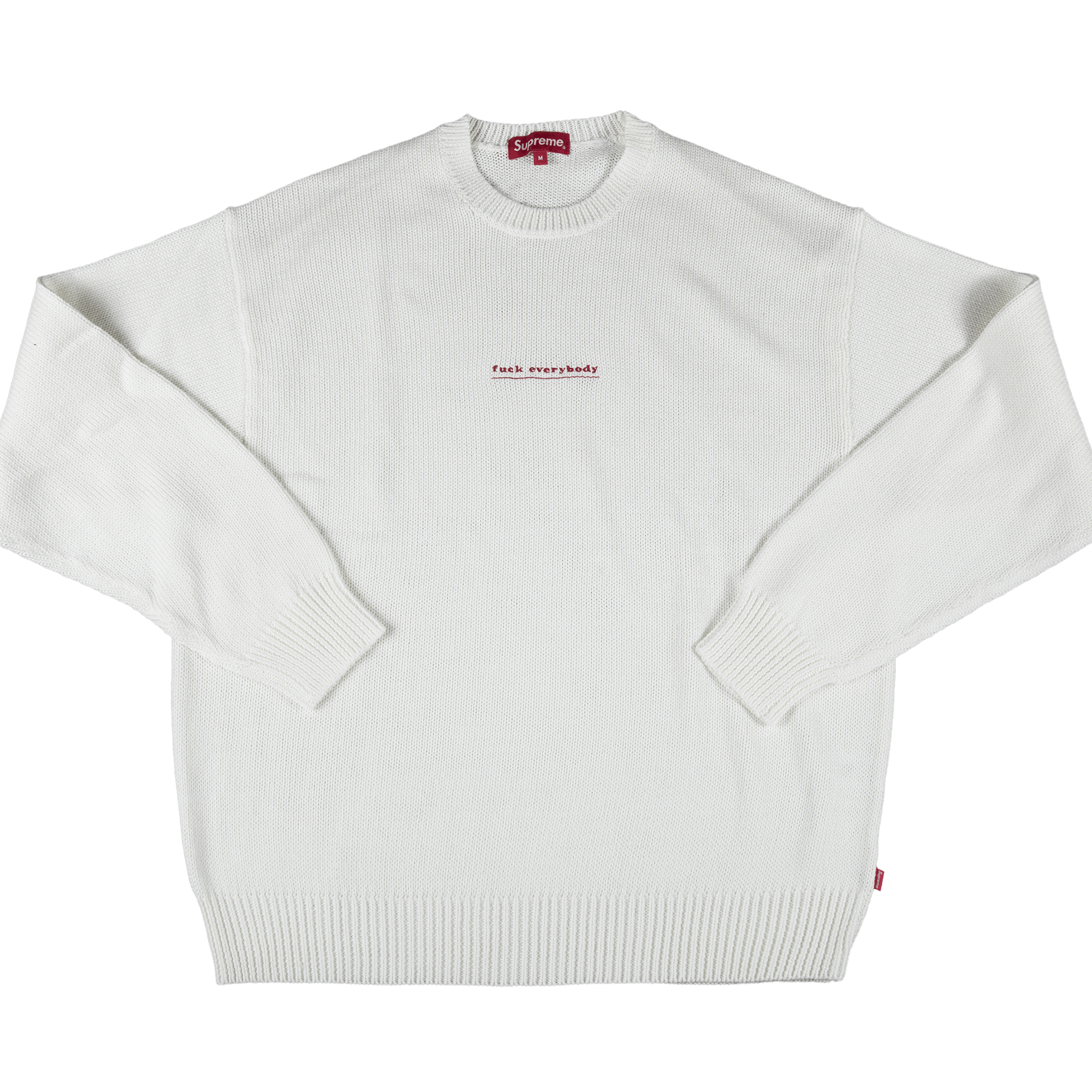 Supreme Fuck Everybody Sweater 'White'