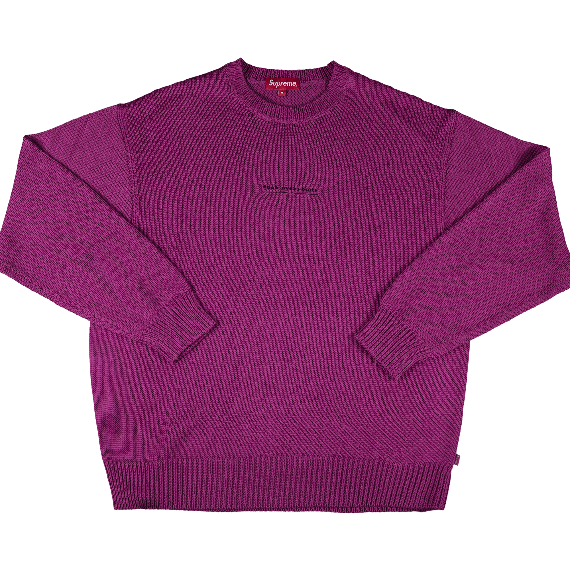 Supreme Fuck Everybody Sweater 'Magenta'