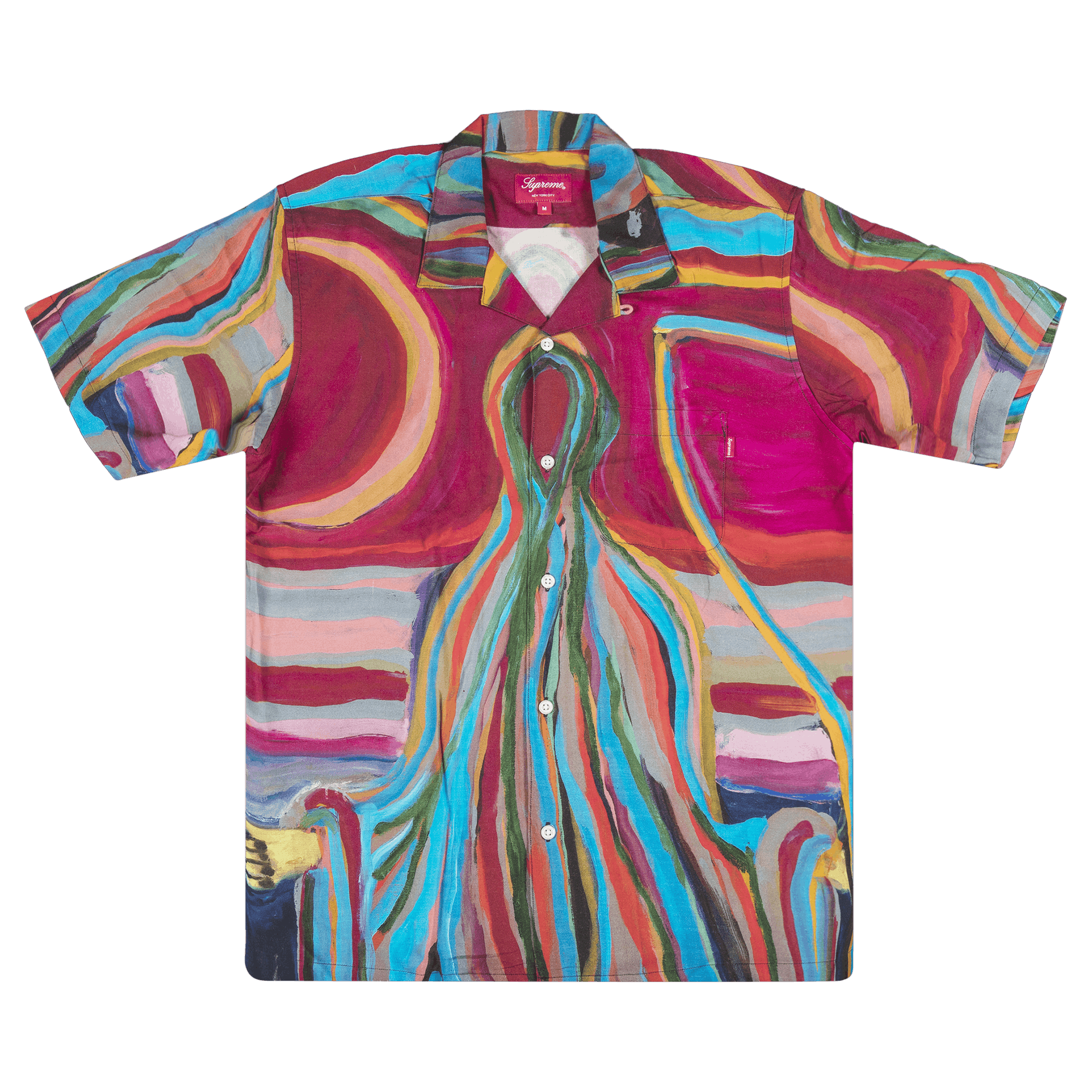 Supreme Reaper Rayon Short-Sleeve Shirt 'Burgundy'